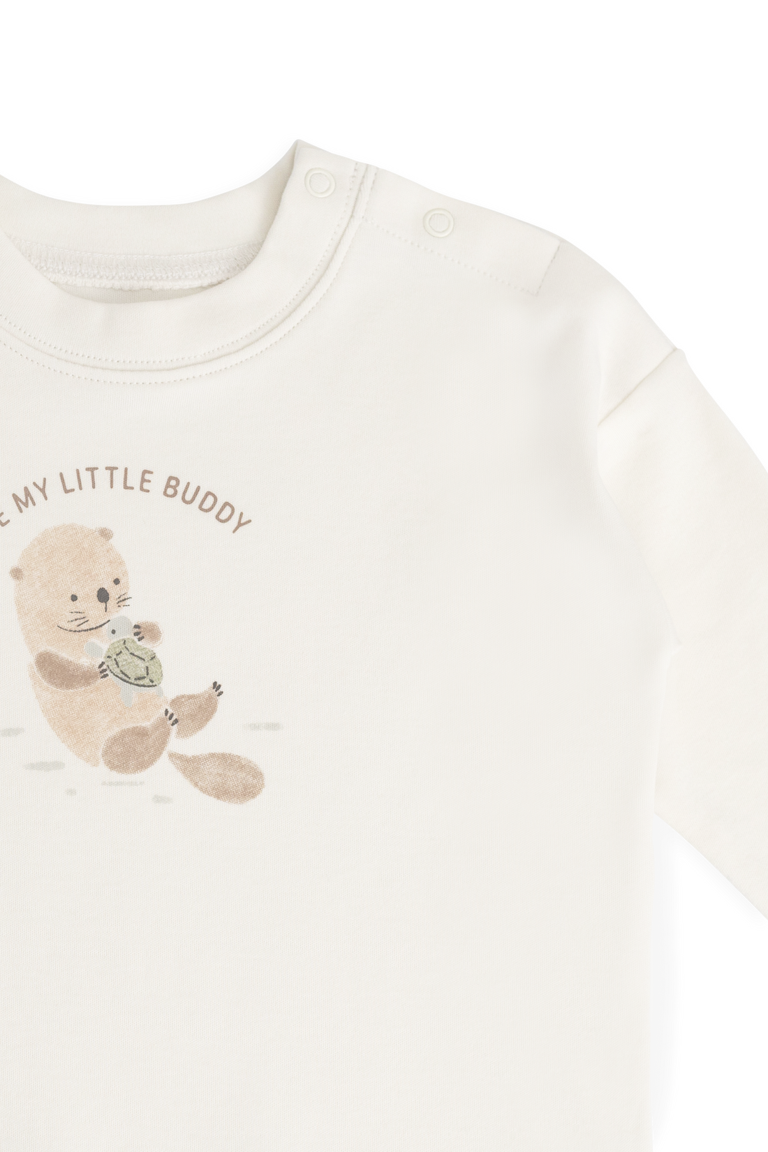 Pima Cotton Edward Long Sleeve Top - Otter Buddy Cloud Childrens Top from Jamie Kay USA