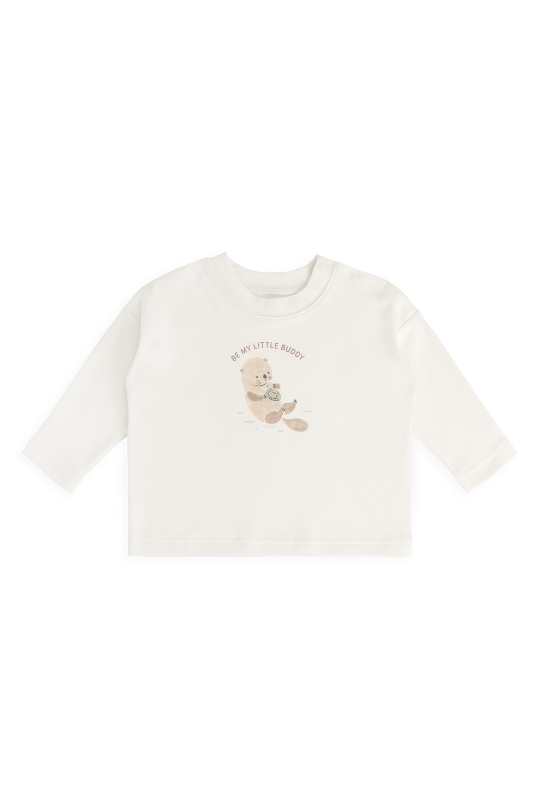 Pima Cotton Edward Long Sleeve Top - Otter Buddy Cloud Childrens Top from Jamie Kay USA