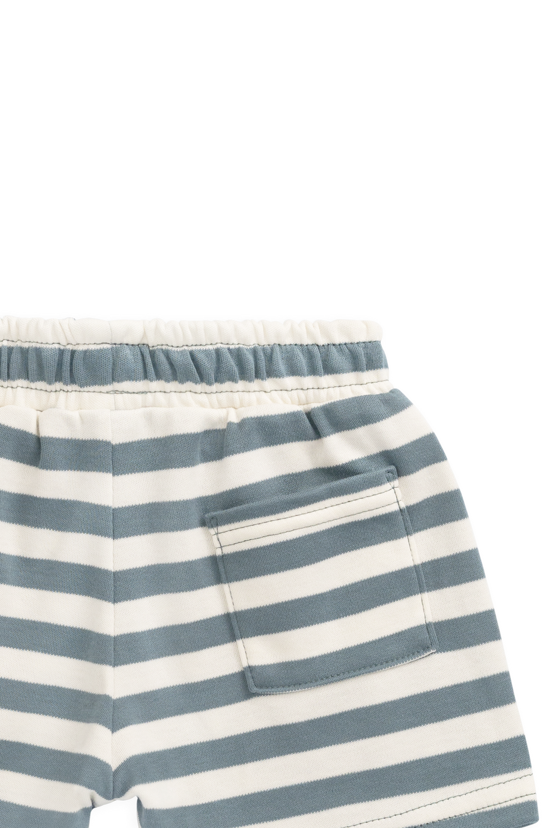 Pima Cotton Edward Short - Essential Stripe Cloud/Honolulu Childrens Shorts from Jamie Kay USA