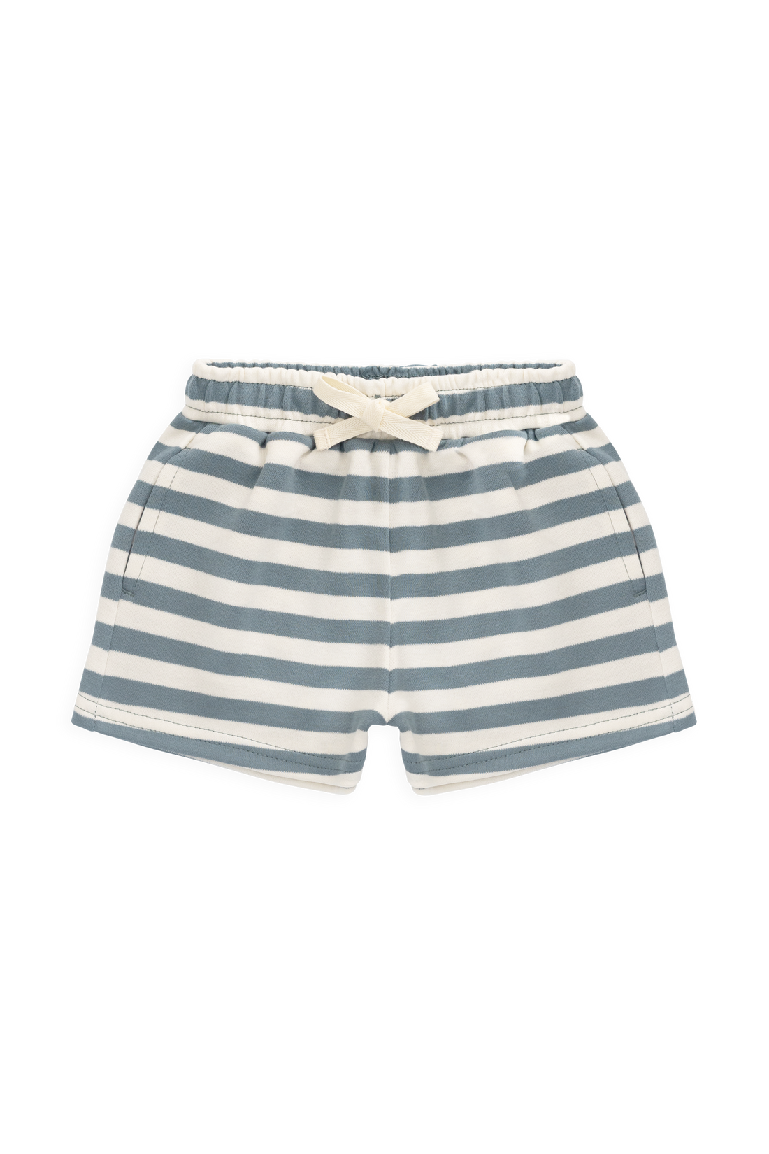 Pima Cotton Edward Short - Essential Stripe Cloud/Honolulu Childrens Shorts from Jamie Kay USA