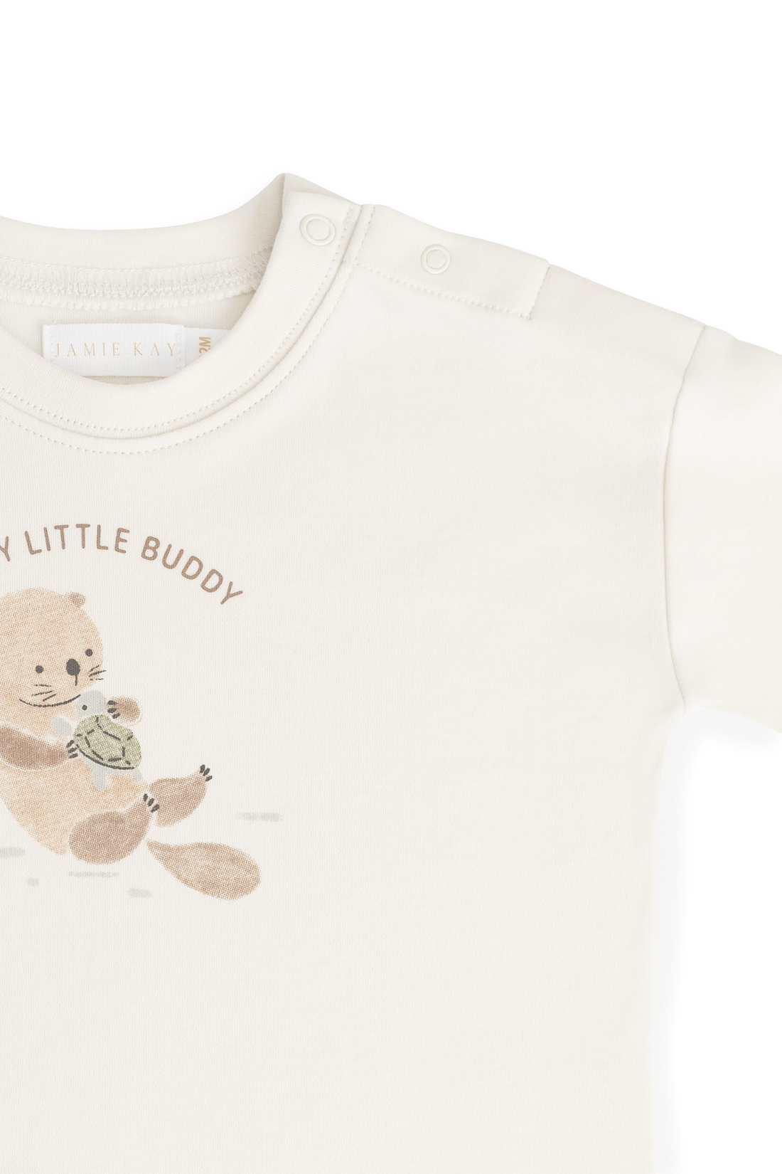 Pima Cotton Edward Tee - Otter Buddy Cloud Childrens Top from Jamie Kay USA
