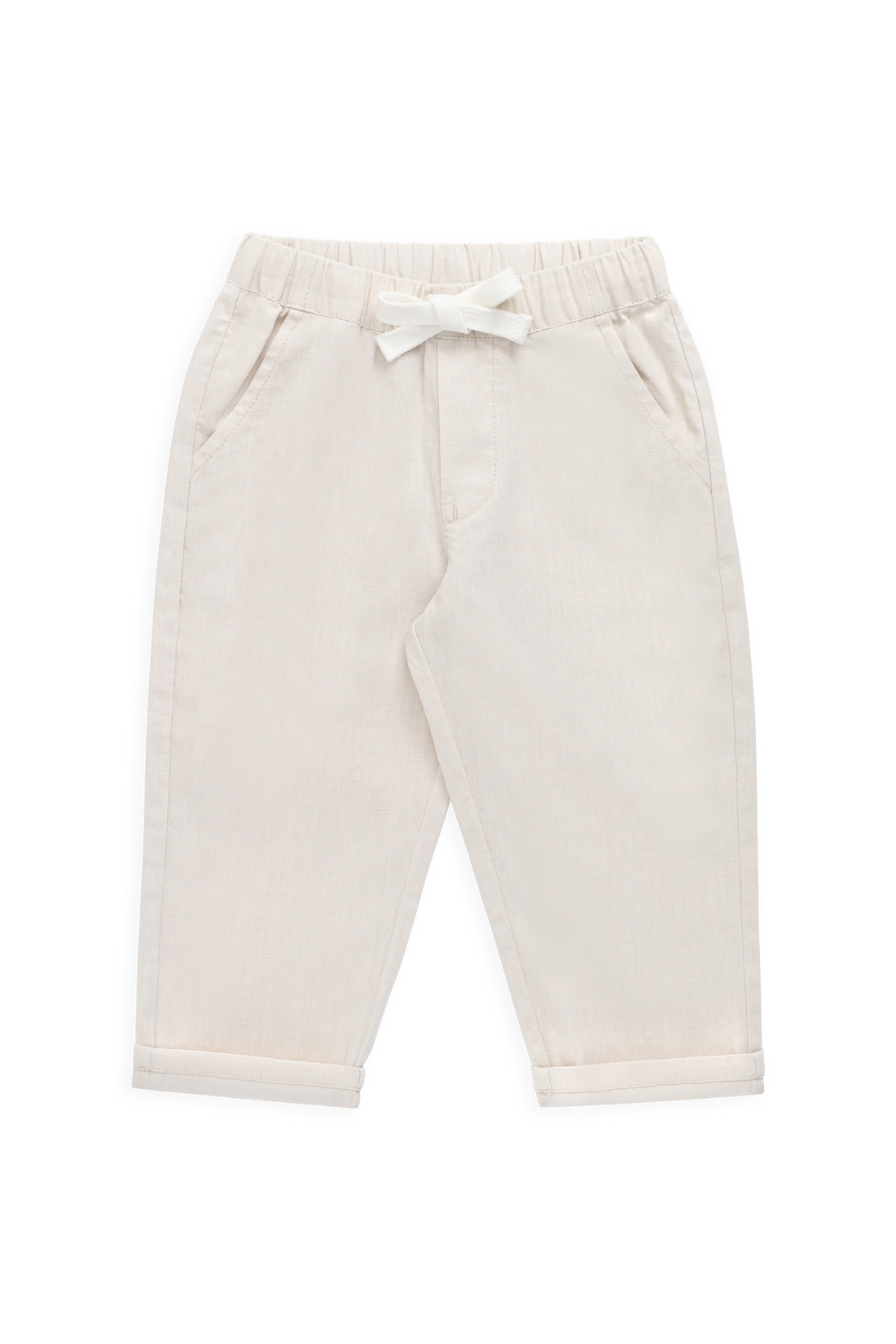 Ali Linen/Cotton Pant-Natural Childrens Pant from Jamie Kay USA
