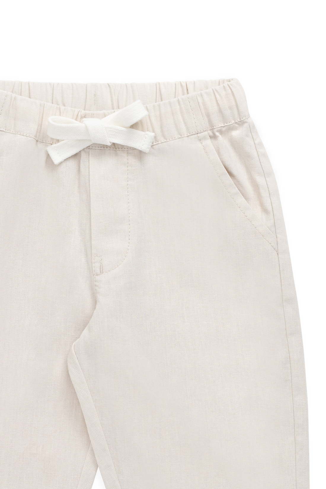 Ali Linen/Cotton Pant-Natural Childrens Pant from Jamie Kay USA