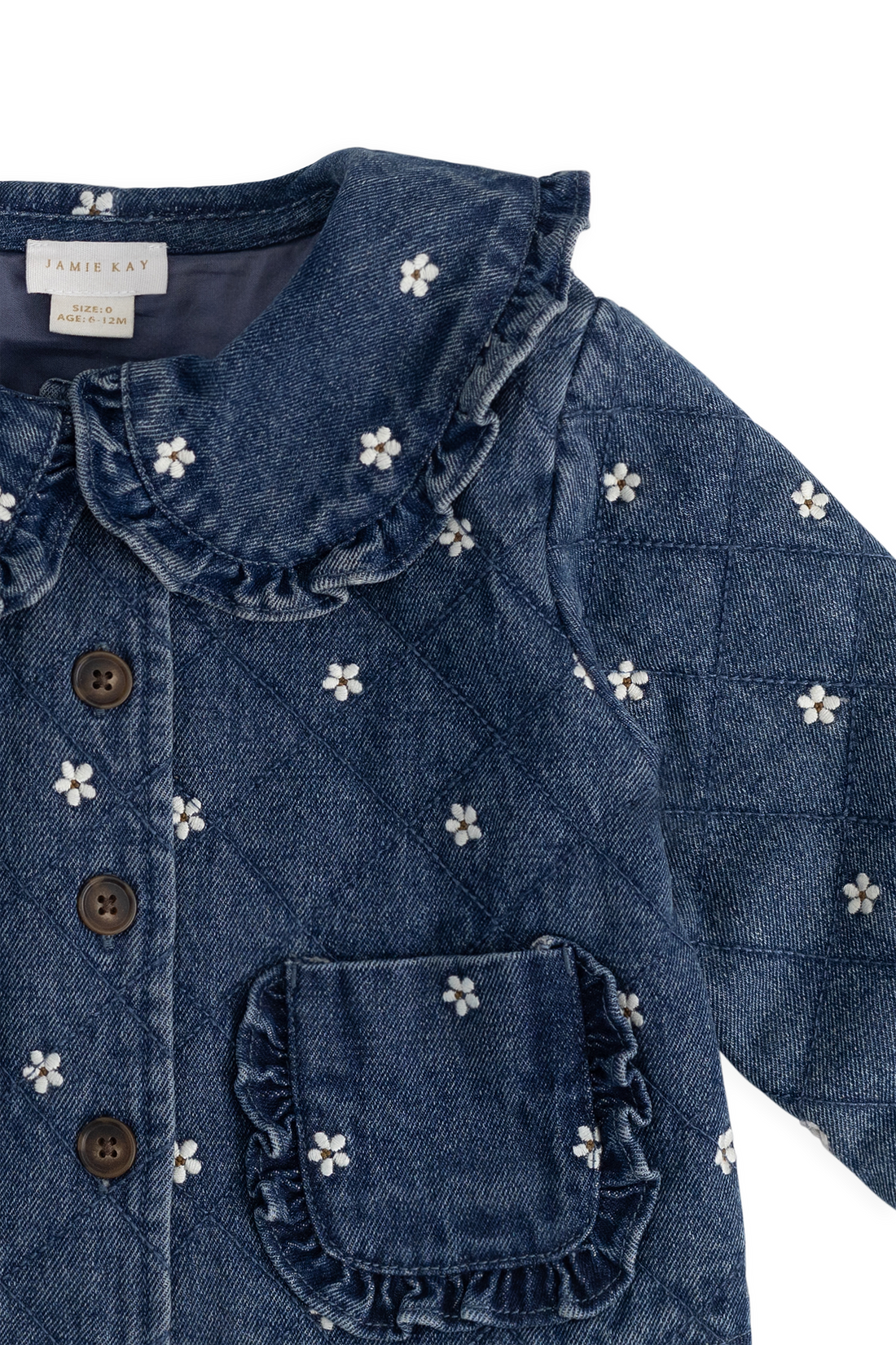 Amandine Jacket-Josie Floral Denim Childrens Jacket from Jamie Kay USA