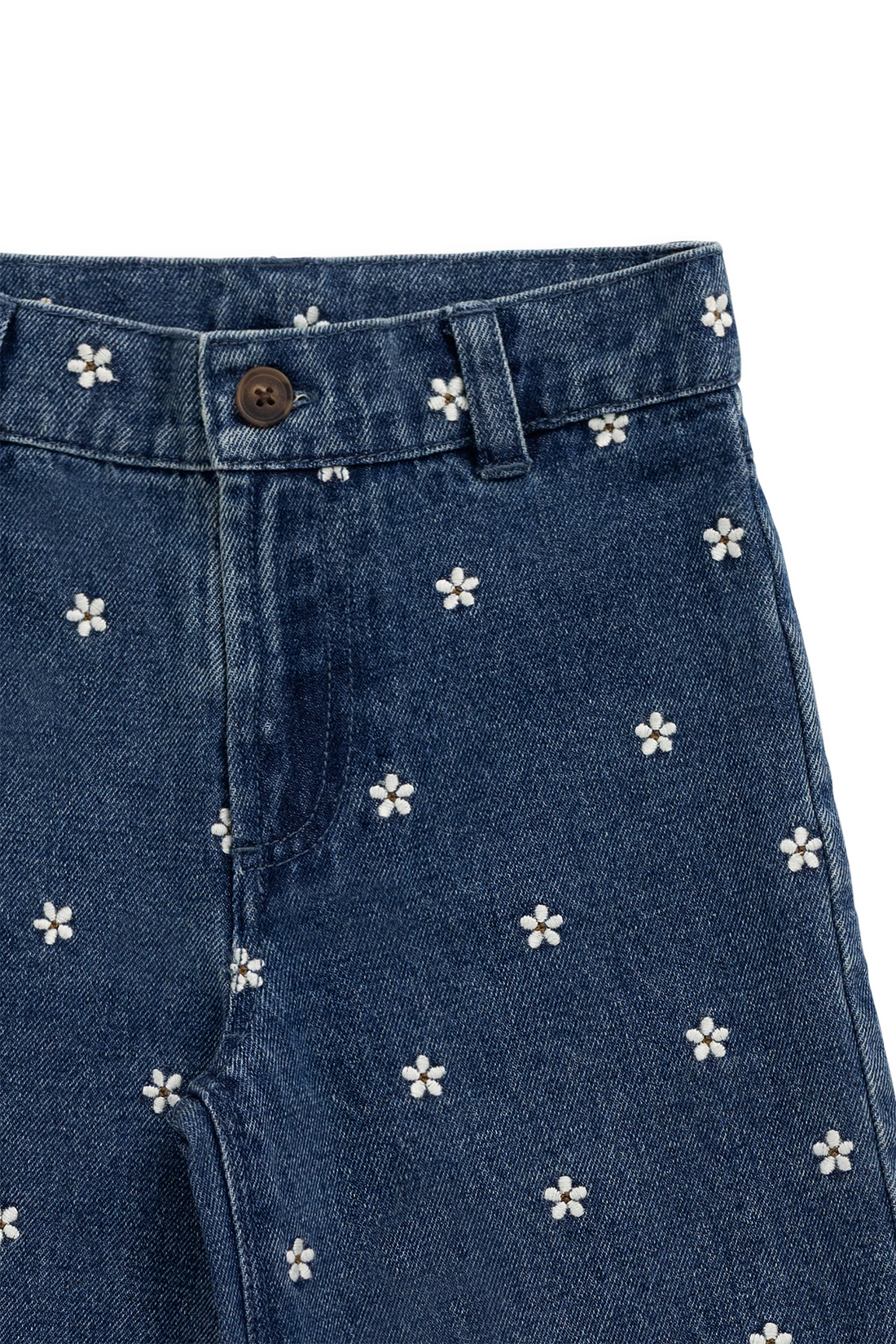 Amandine Pant-Josie Floral Denim Childrens Pant from Jamie Kay USA