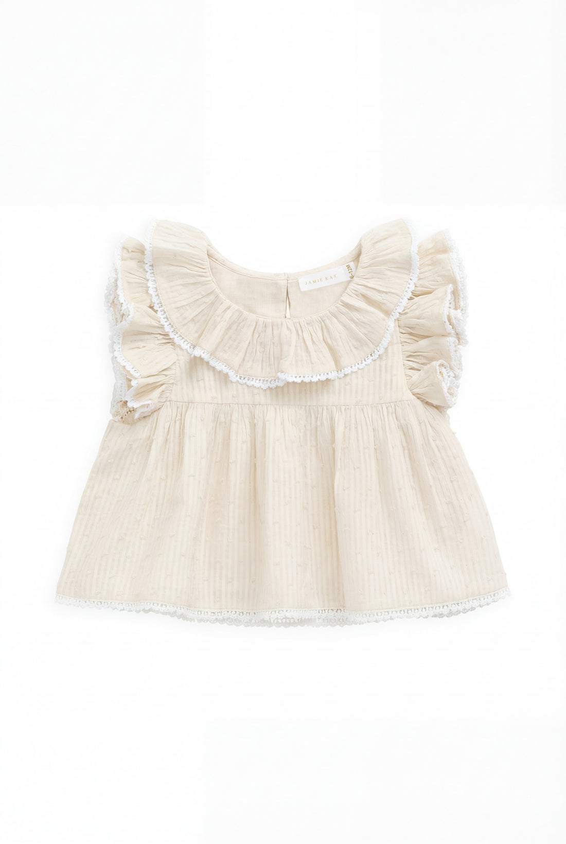 Organic Cotton Banks Blouse-Parchment Childrens Top from Jamie Kay USA