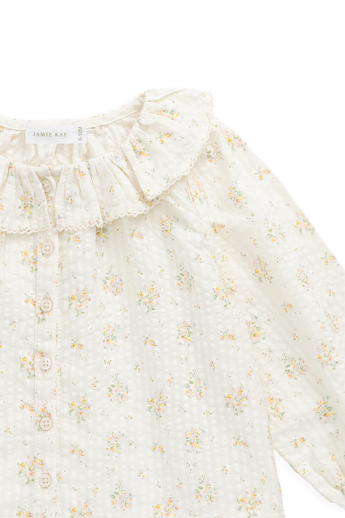 Organic Cotton Cecile Top-Justine Parchment Childrens Top from Jamie Kay USA