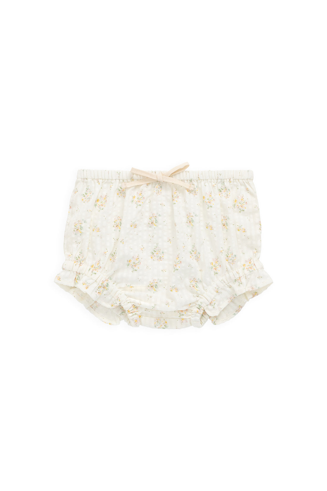 Organic Cotton Frill Bloomer-Justine Parchment Childrens Bloomer from Jamie Kay USA