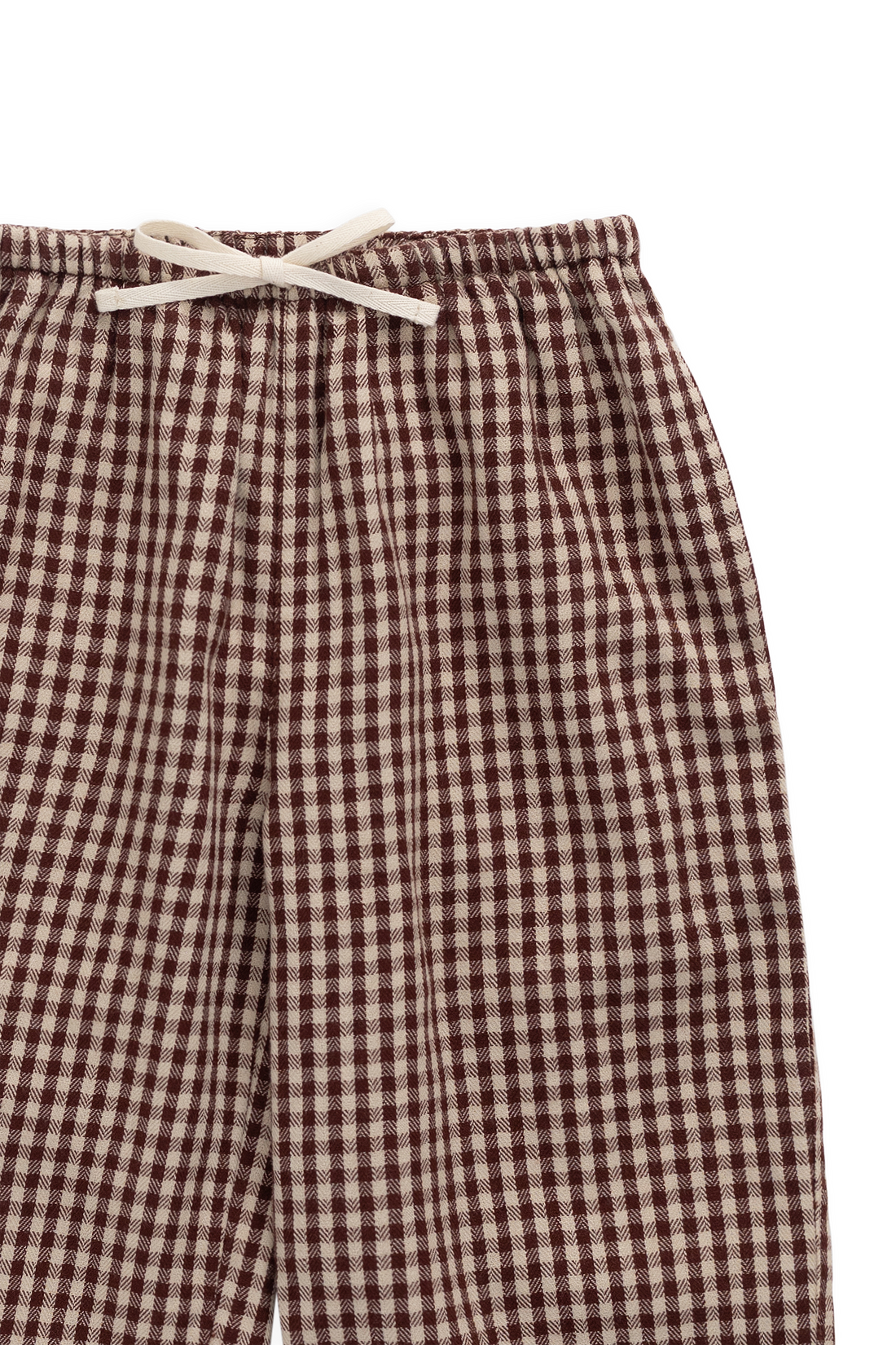 Organic Cotton Kenji Pant-Cinnamon Gingham Childrens Pant from Jamie Kay USA