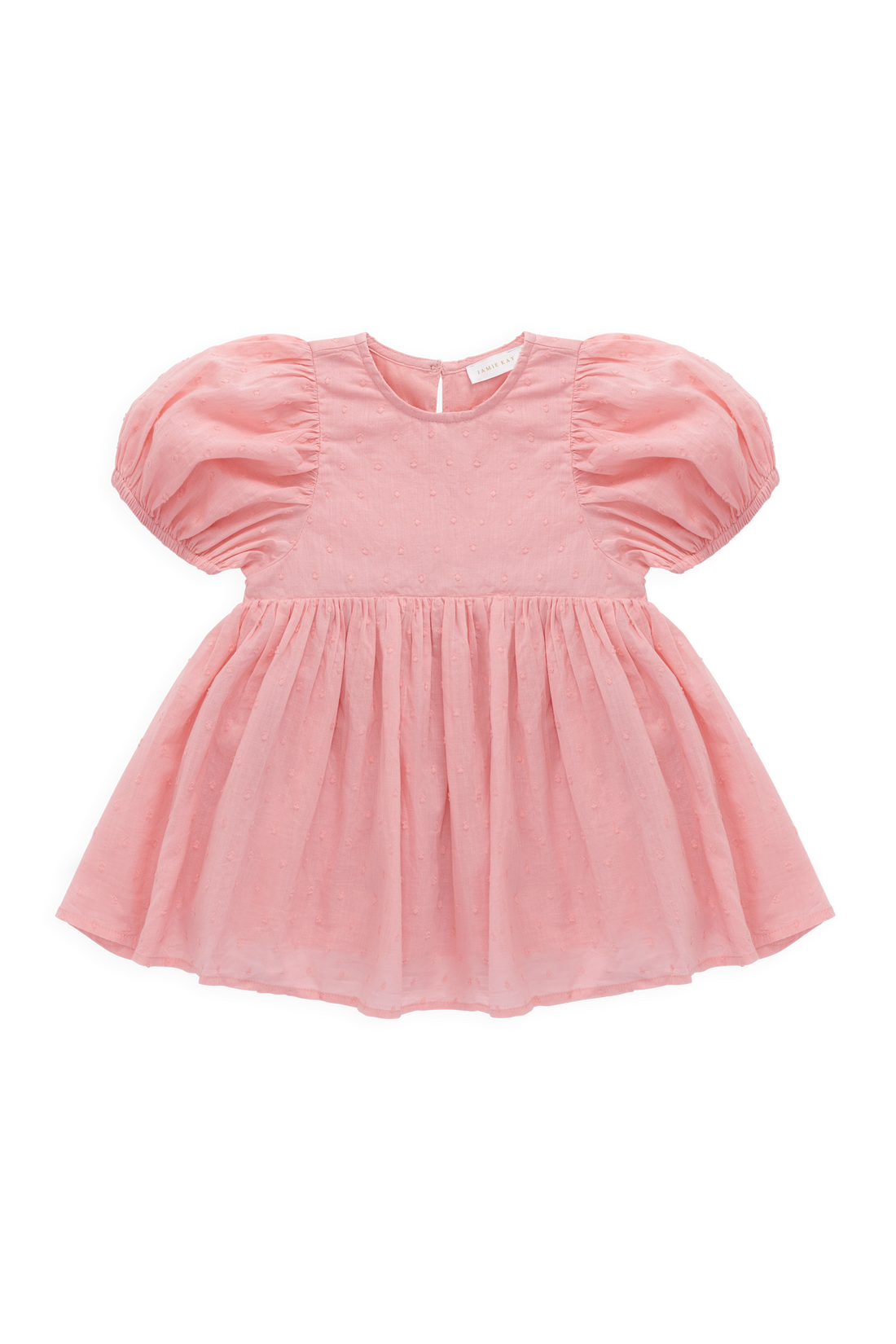 Organic Cotton Frannie Dress - Swiss Pink 6-12M | Jamie Kay US Organic Cotton Frannie Dress - Swiss Pink 6-12M | Jamie Kay US