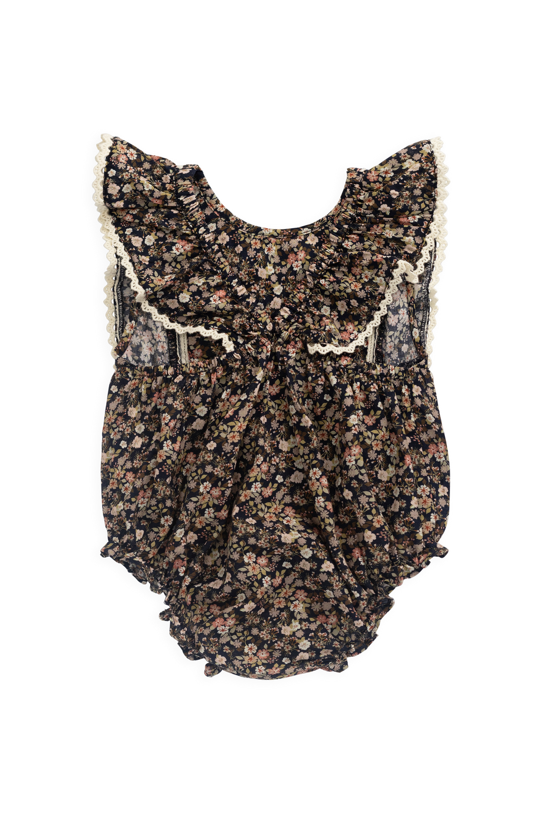 Organic Cotton Beatrice Playsuit - Luca Floral Childrens Bodysuit from Jamie Kay USA