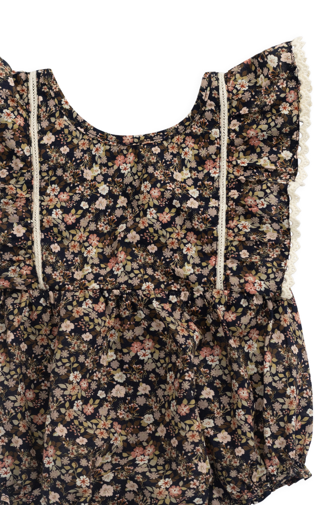 Organic Cotton Beatrice Playsuit - Luca Floral Childrens Bodysuit from Jamie Kay USA