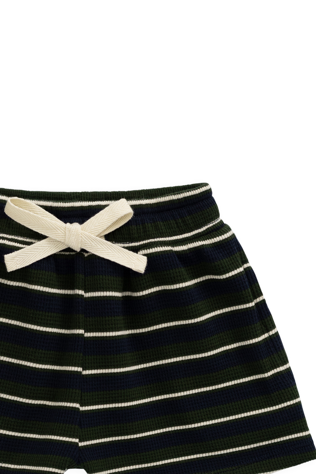 Organic Cotton Waffle Leith Short - Maritime Grandeur Stripe Childrens Short from Jamie Kay USA