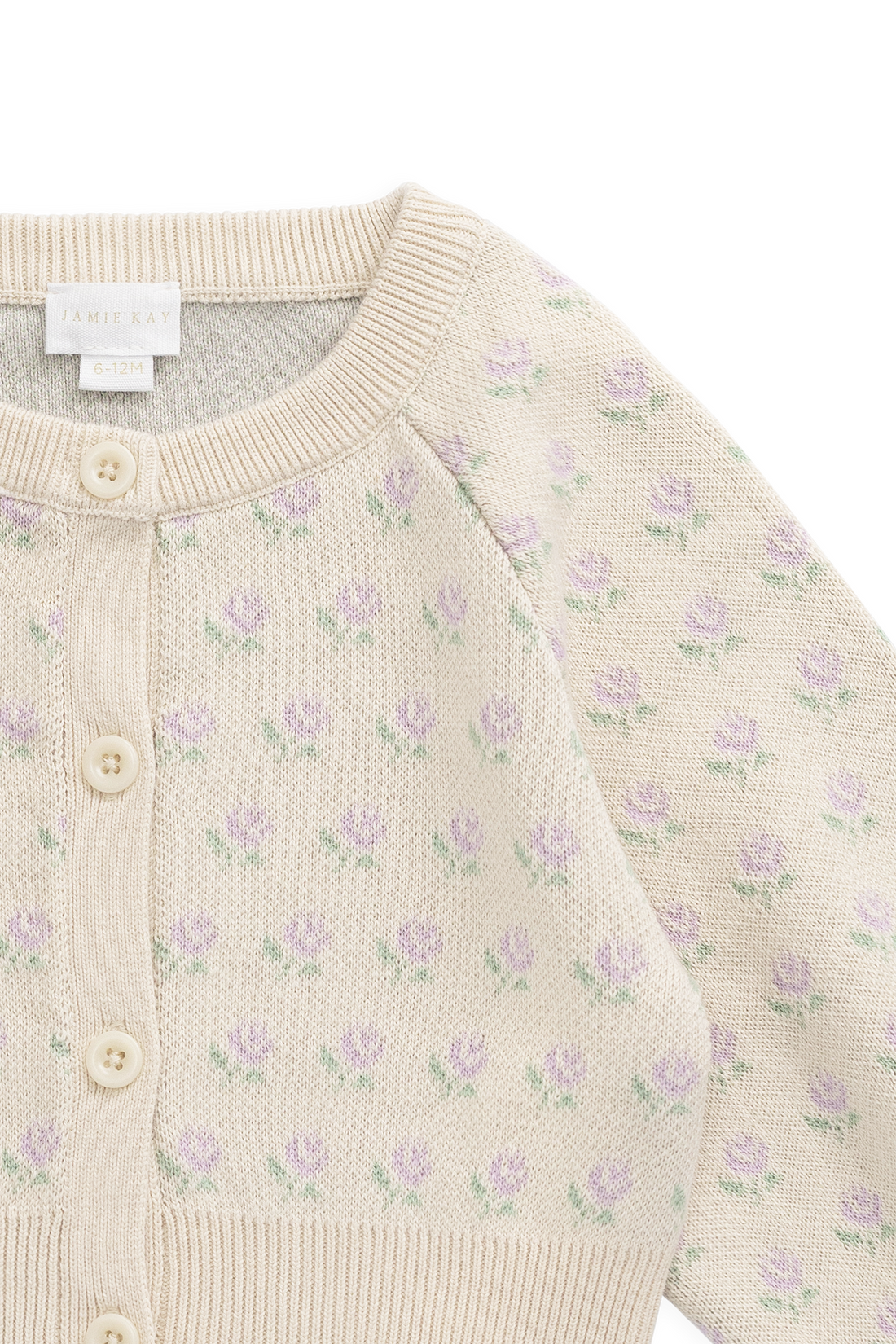Evie Knitted Cardigan - Vanilla Evie Childrens Cardigan from Jamie Kay USA