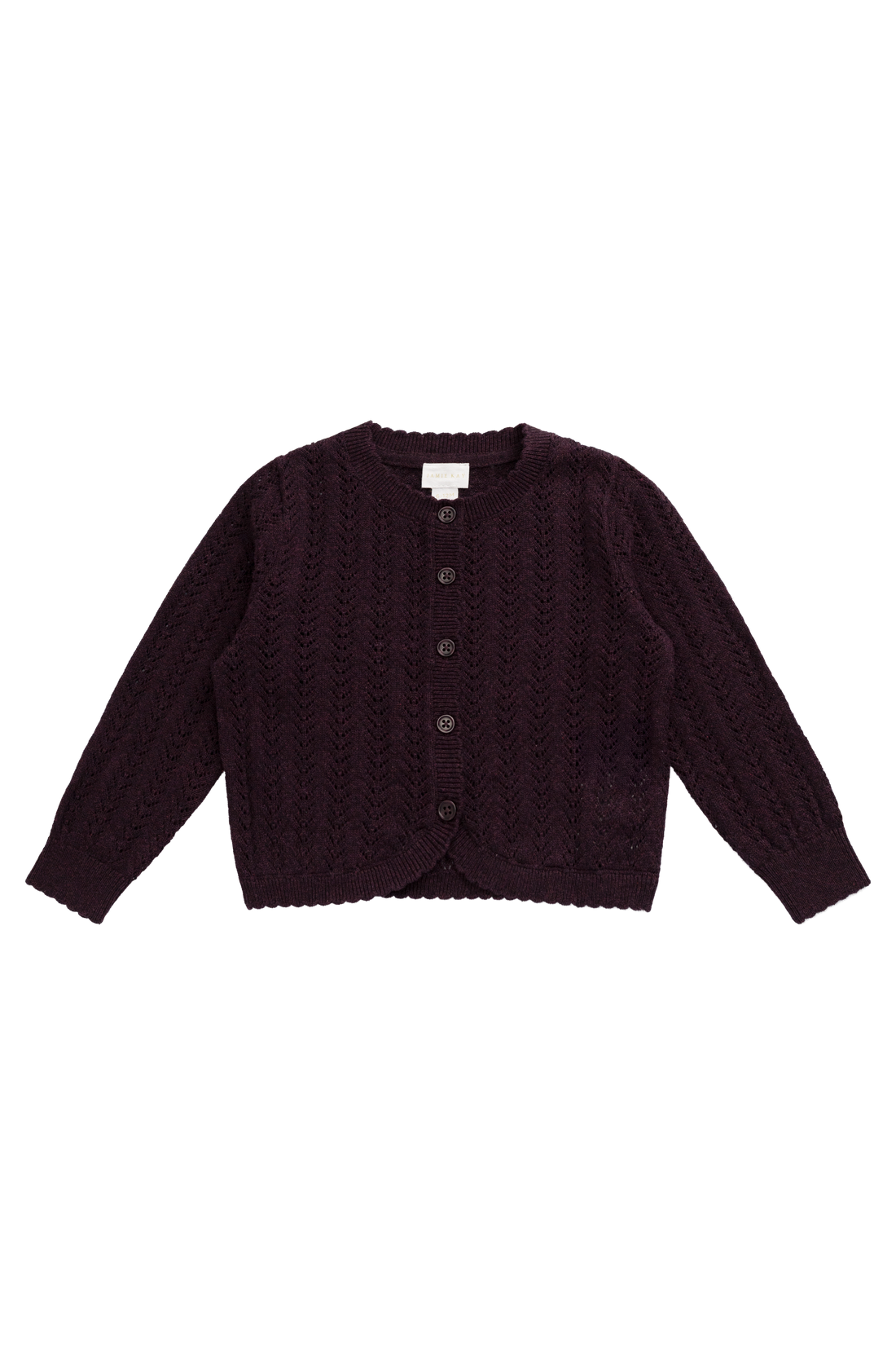 Maxine Knitted Cardigan - Blackcurrant Childrens Cardigan from Jamie Kay USA