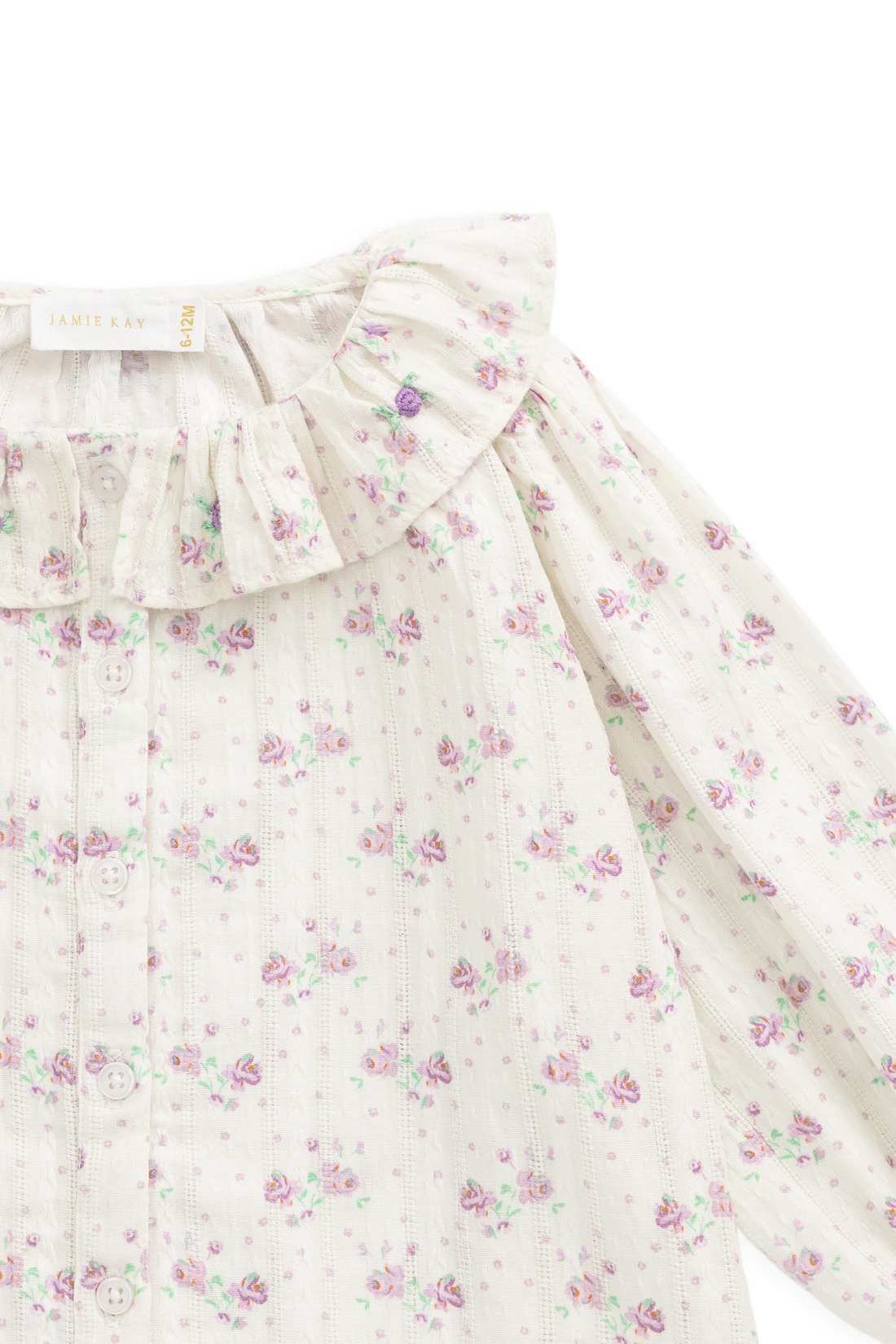 Organic Cotton Beatrice Top - Molly Lilac Childrens Top from Jamie Kay USA