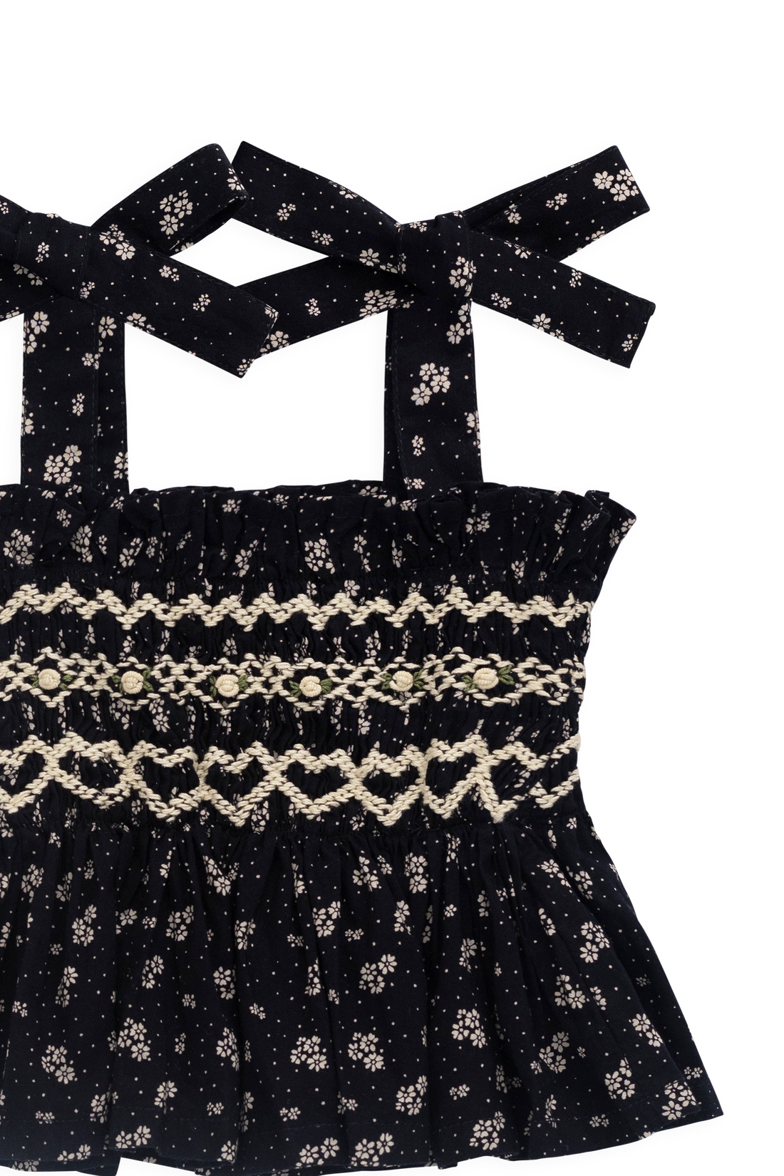 Organic Cotton Carine Top - Maisie Navy Childrens Top from Jamie Kay USA