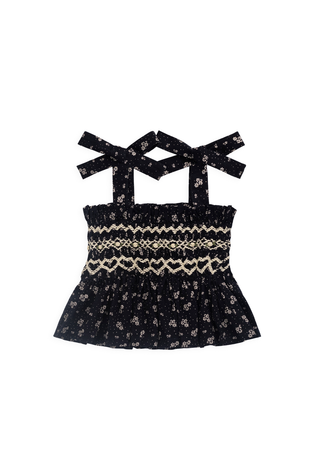 Organic Cotton Carine Top - Maisie Navy Childrens Top from Jamie Kay USA