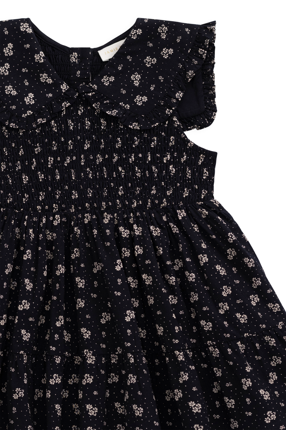 Organic Cotton Christabel Dress - Maisie Navy Childrens Dress from Jamie Kay USA