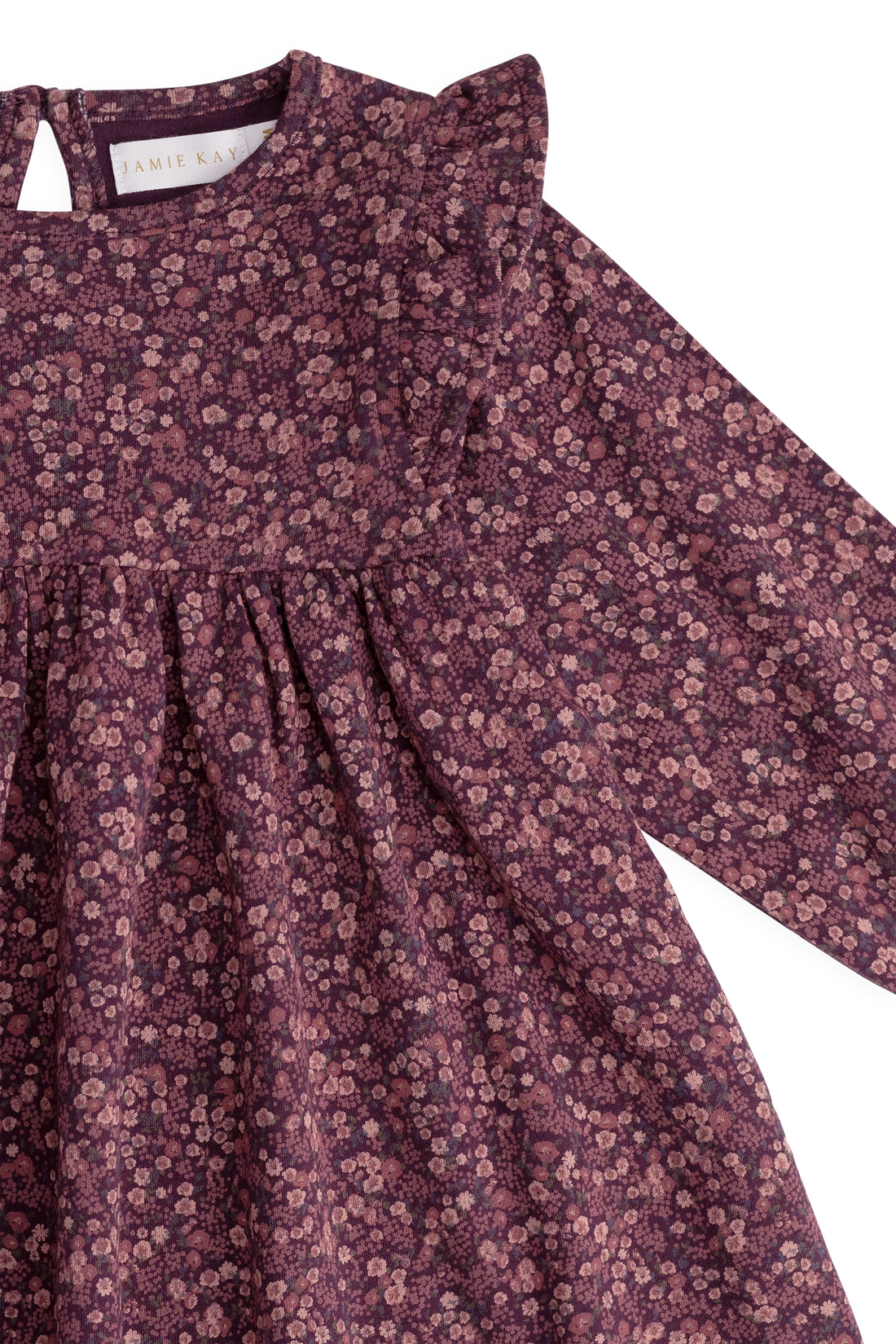 Organic Cotton Frankie Dress - Fig Floral Childrens Dress from Jamie Kay USA