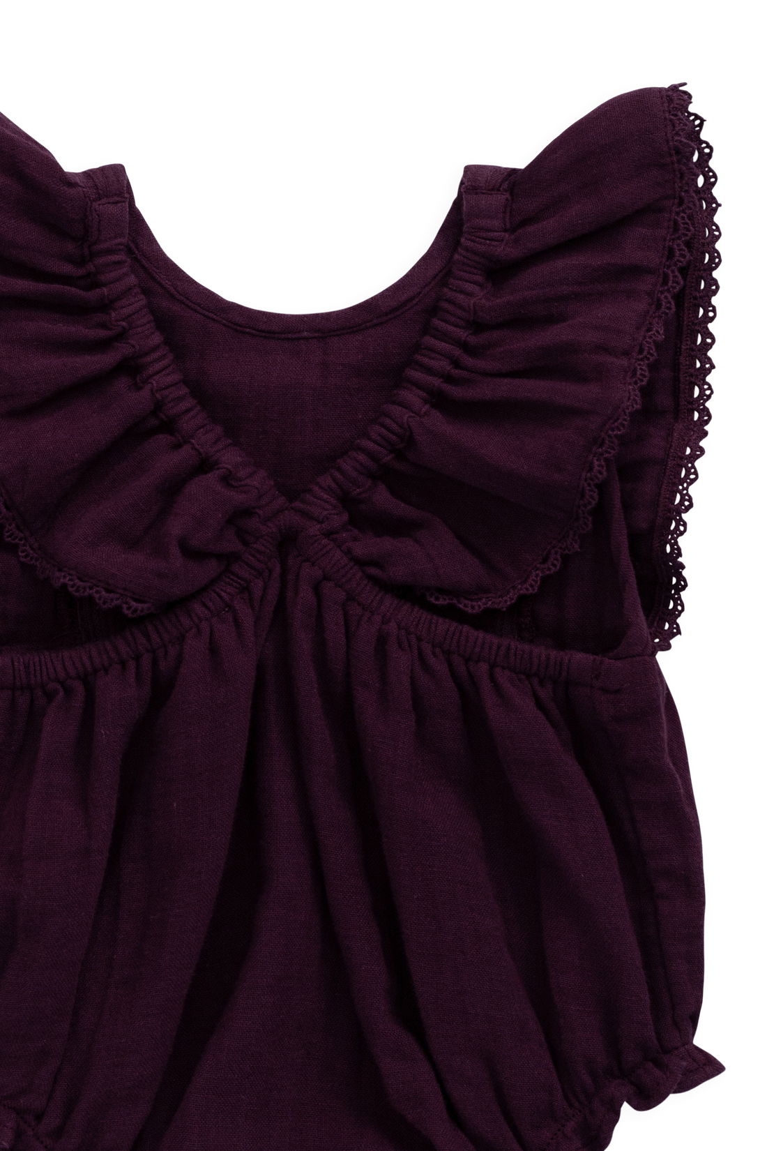 Organic Cotton Muslin Beatrice Playsuit - Fig Childrens Playsuit from Jamie Kay USA