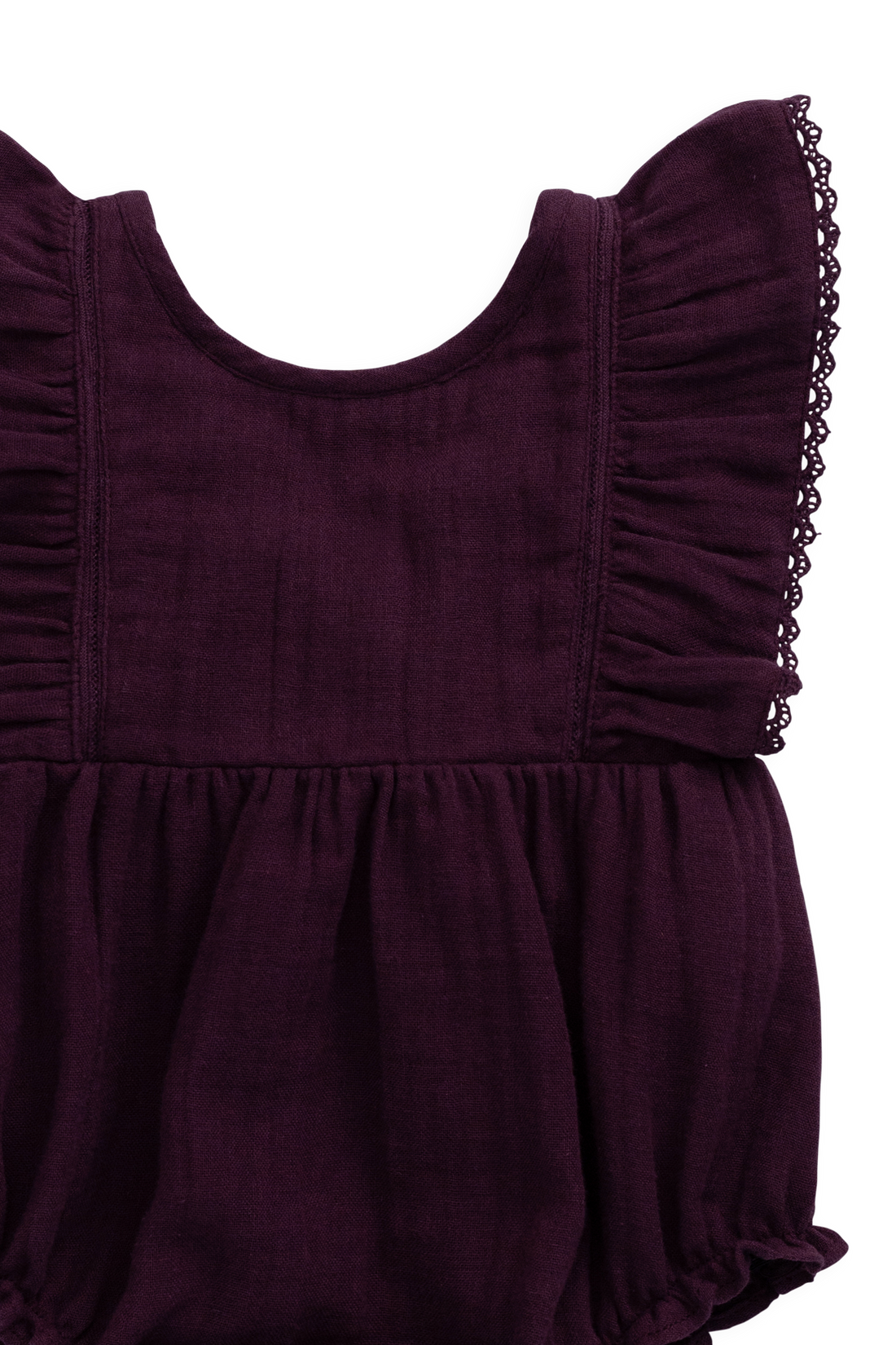 Organic Cotton Muslin Beatrice Playsuit - Fig Childrens Playsuit from Jamie Kay USA