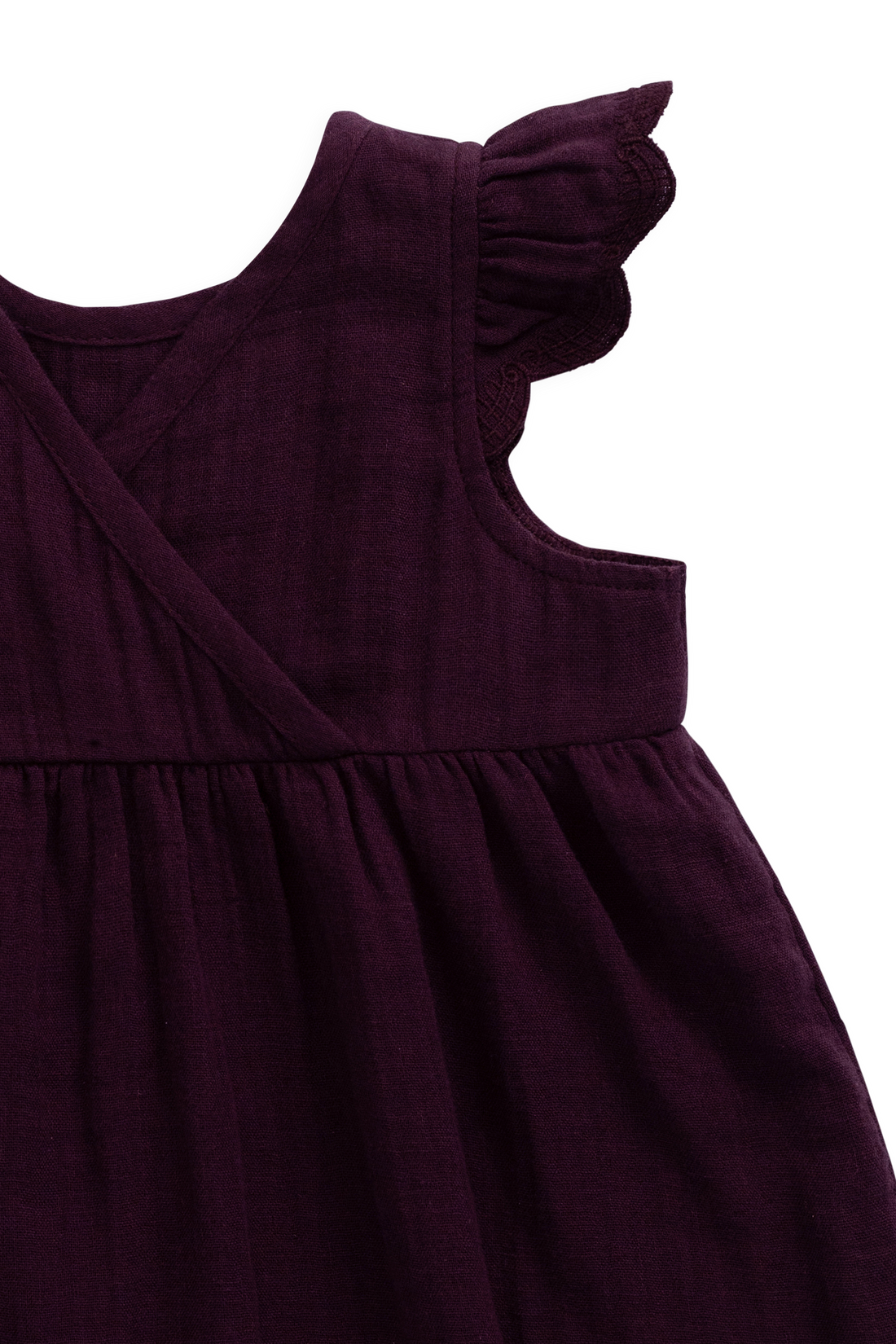 Organic Cotton Muslin Lace Dress - Fig Childrens Dress from Jamie Kay USA