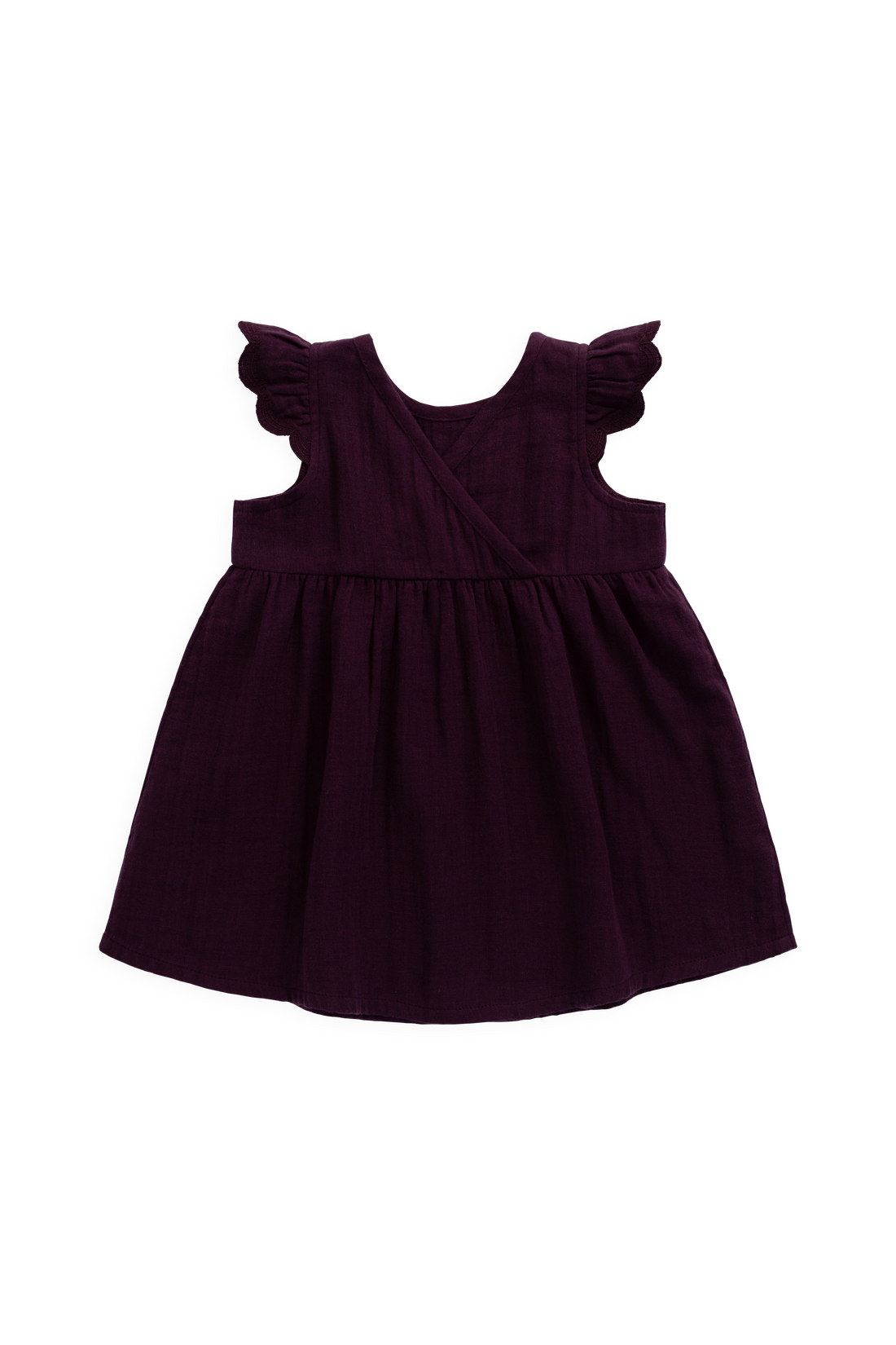 Organic Cotton Muslin Lace Dress - Fig Childrens Dress from Jamie Kay USA