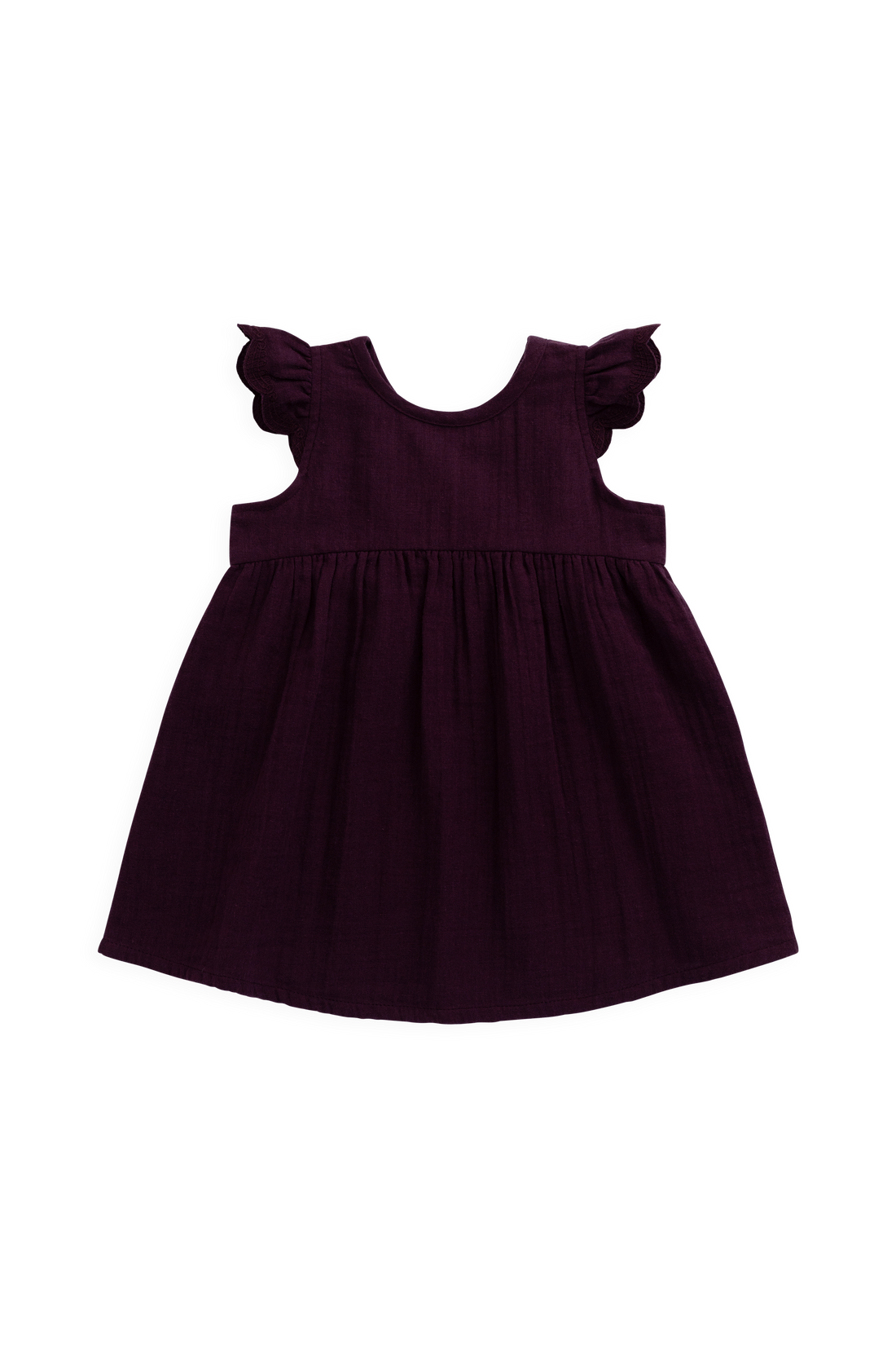 Organic Cotton Muslin Lace Dress - Fig Childrens Dress from Jamie Kay USA