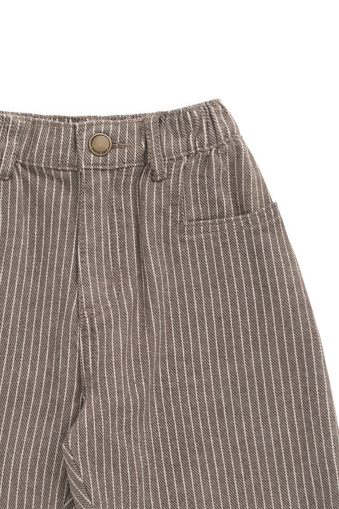Abel Pant - Mini Pinstripe Cassava / Iroko Childrens Pant from Jamie Kay USA