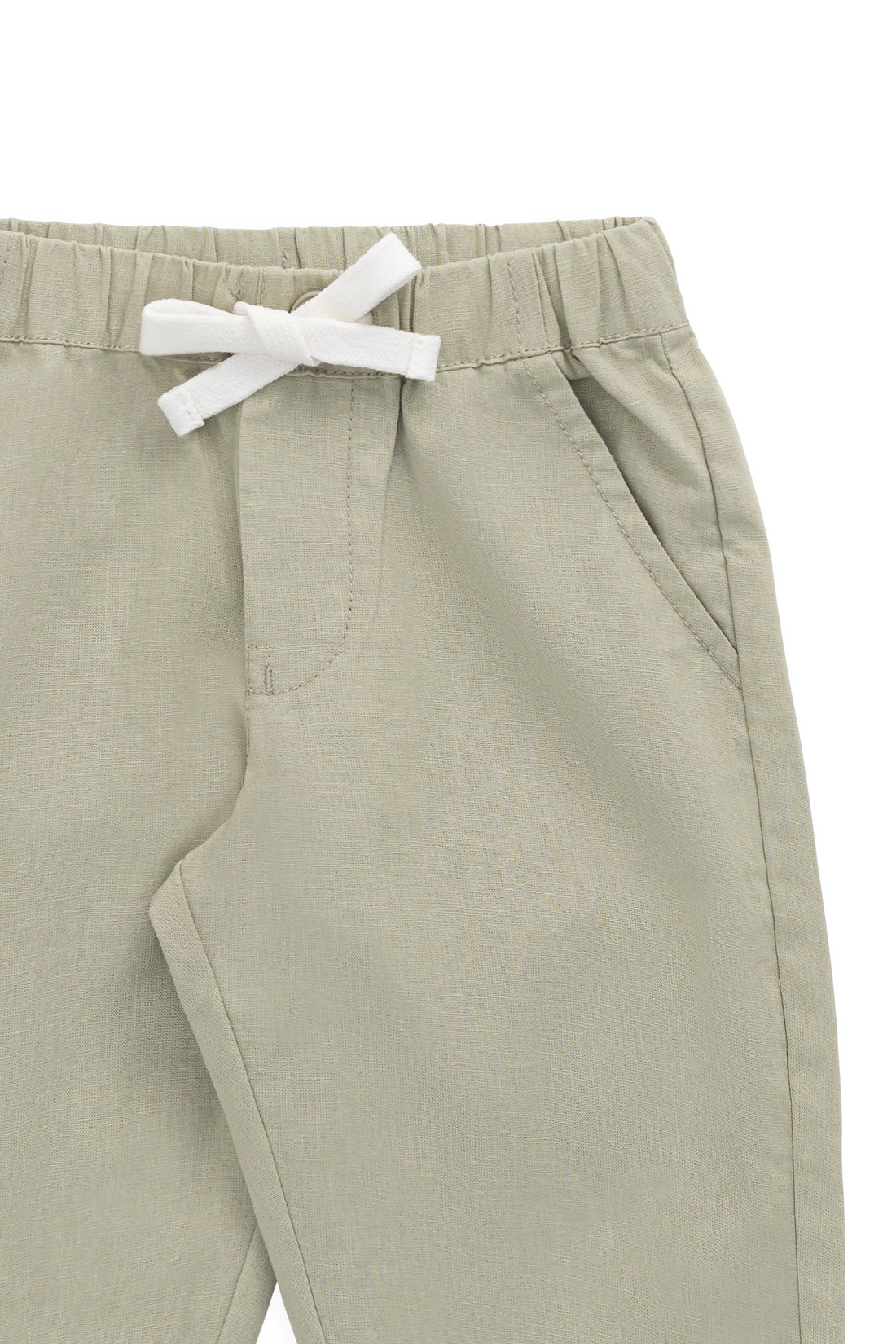 Ali Linen/Cotton Pant - Lichen Childrens Pant from Jamie Kay USA