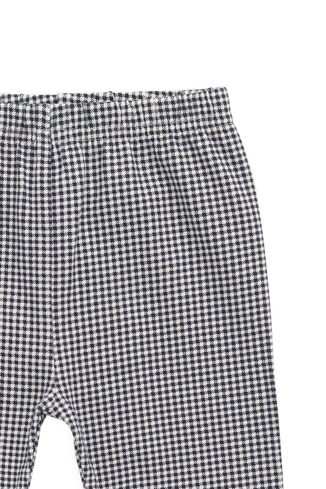 Organic Cotton Everyday Legging - Dash Gingham Navy Childrens Legging from Jamie Kay USA