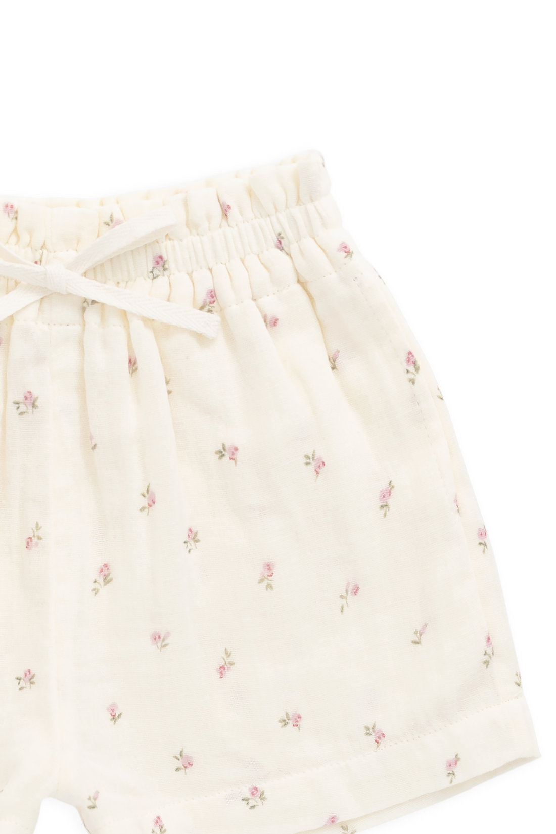 Organic Cotton Muslin Selah Short - Willow Rose Childrens Shorts from Jamie Kay USA
