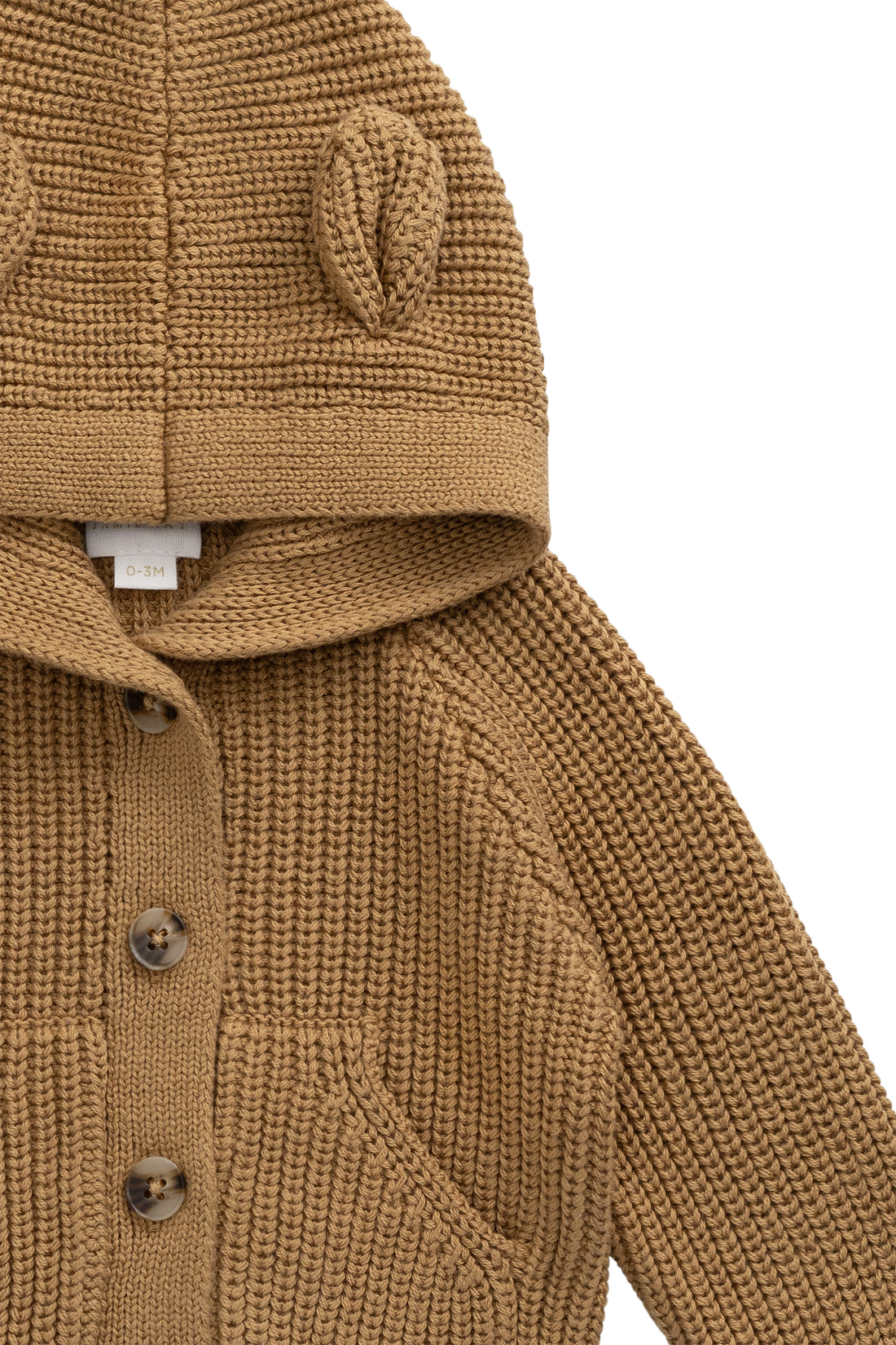 Bear Cardigan - Tawny Brown Childrens Cardigan from Jamie Kay USA