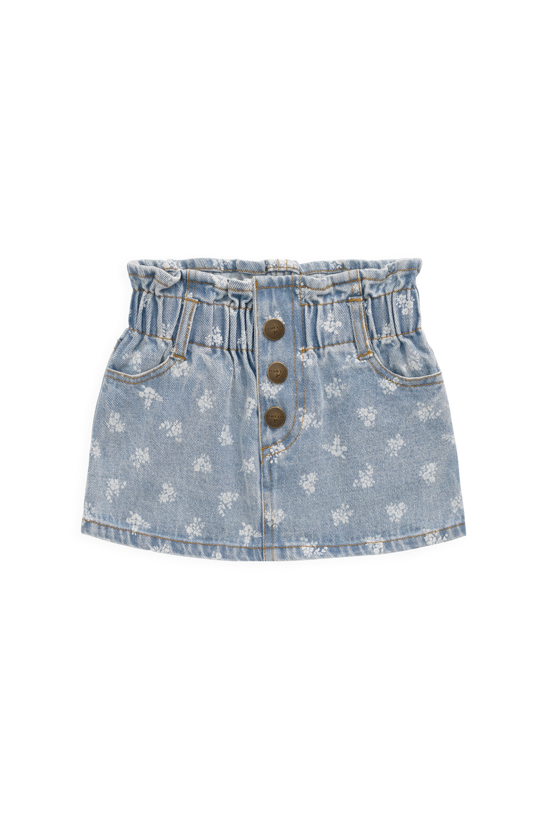 Brielle Skirt - Tully Floral Denim Childrens Skirt from Jamie Kay USA