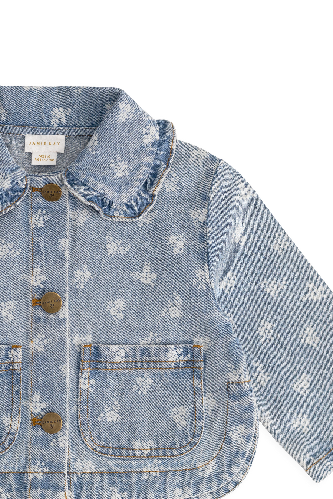 Malani Jacket - Tully Floral Denim Childrens Jacket from Jamie Kay USA
