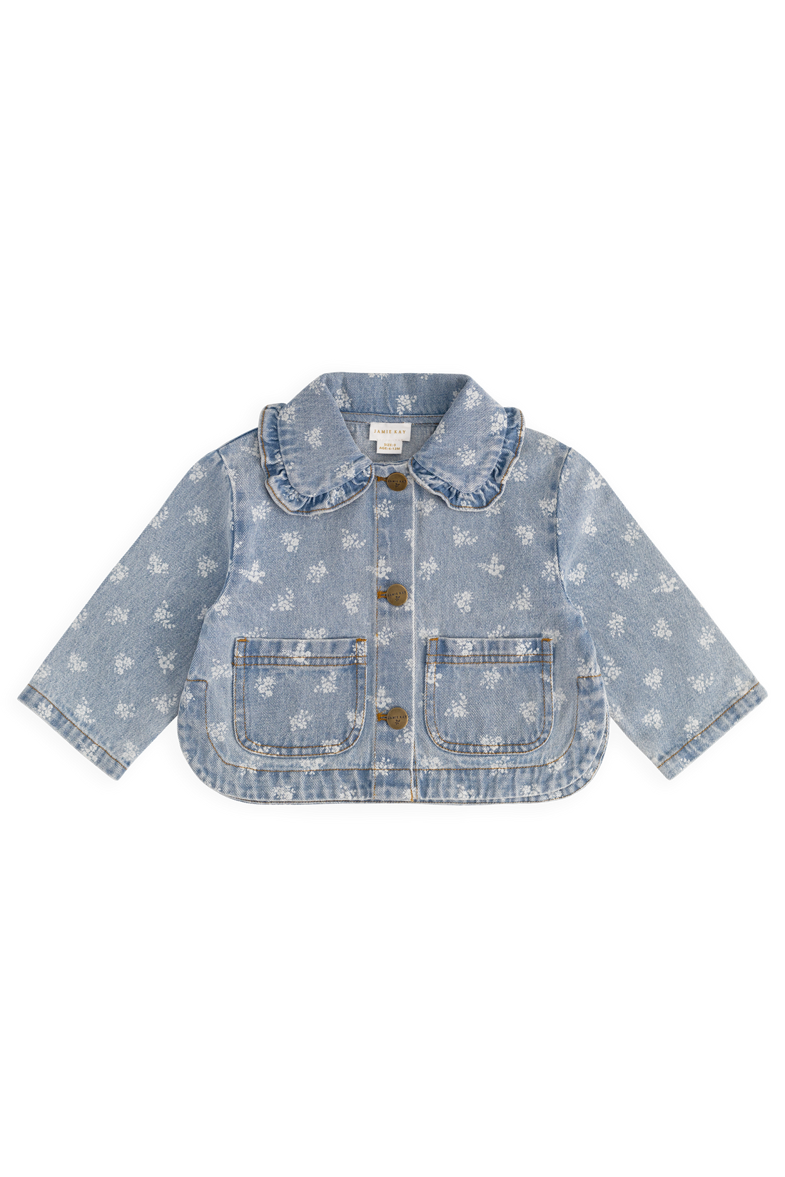 Malani Jacket - Tully Floral Denim Childrens Jacket from Jamie Kay USA