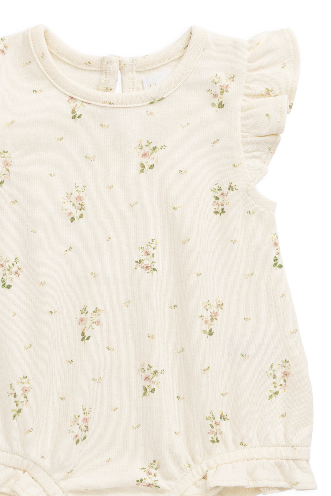Organic Cotton Adrienne Playsuit - Josepha Egret Small Childrens Playsuit from Jamie Kay USA
