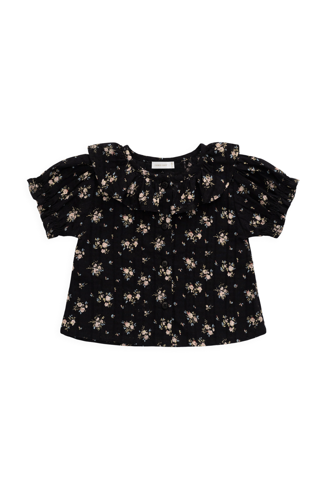 Organic Cotton Alora Top - Cassie Caviar Childrens Top from Jamie Kay USA