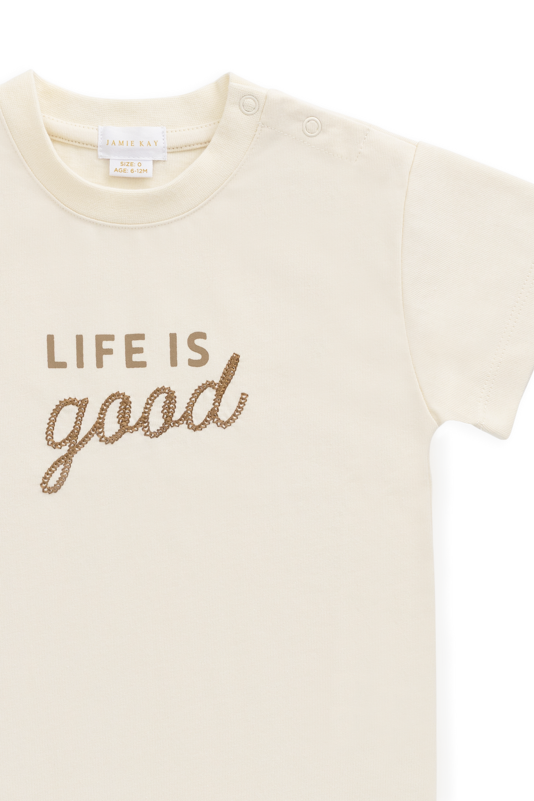 Organic Cotton Bjorn Tee - Cloud Life is Good Childrens Top from Jamie Kay USA