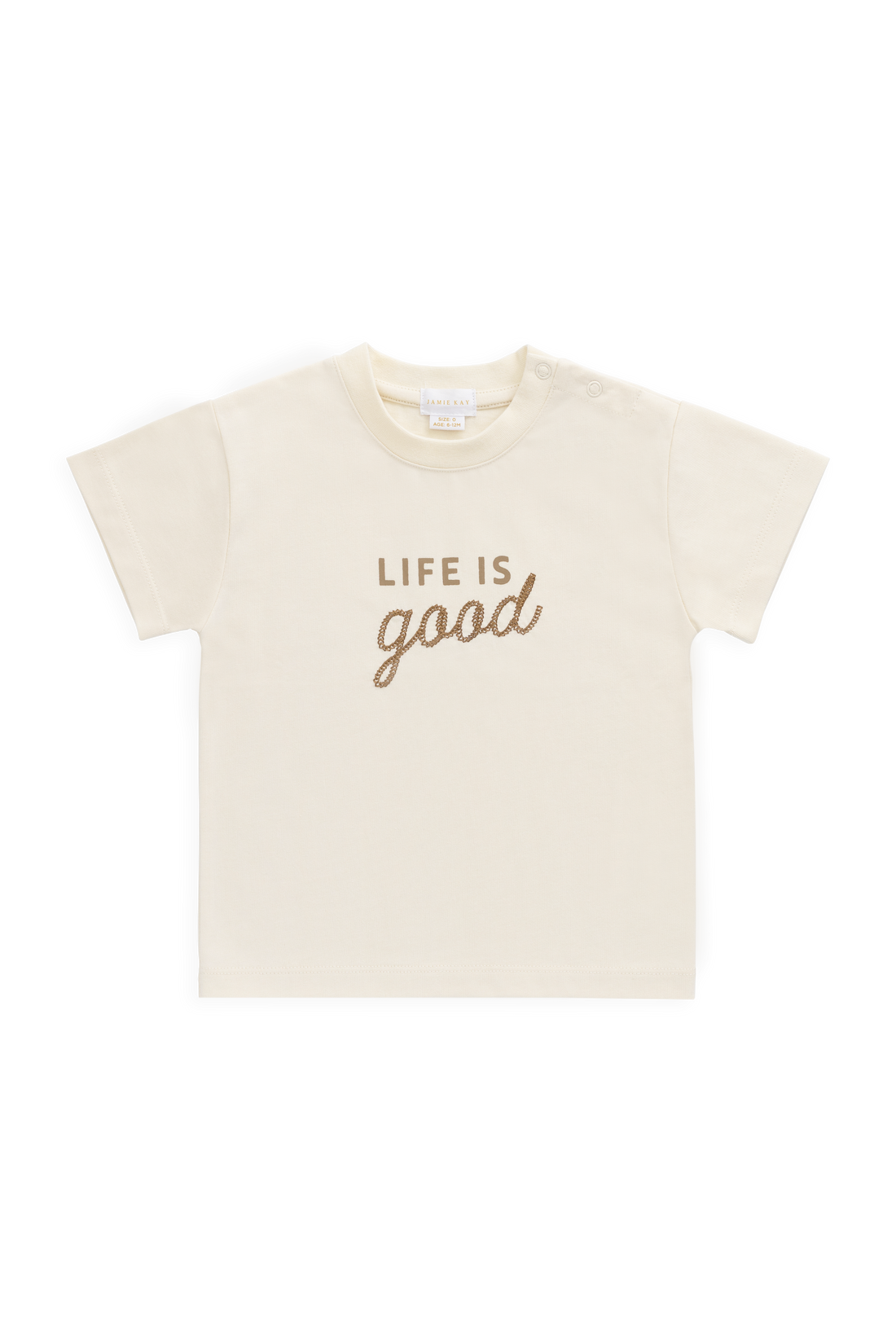 Organic Cotton Bjorn Tee - Cloud Life is Good Childrens Top from Jamie Kay USA