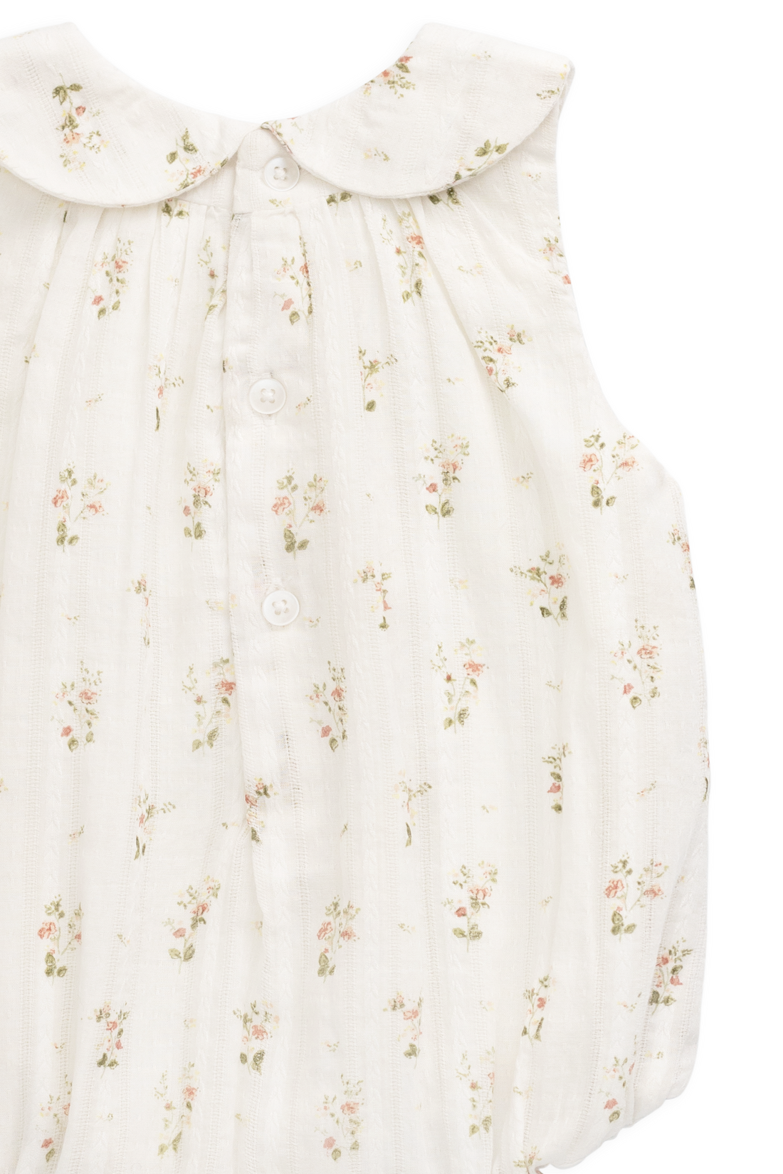 Organic Cotton Brynlee Playsuit - Josepha Egret Childrens Playsuit from Jamie Kay USA