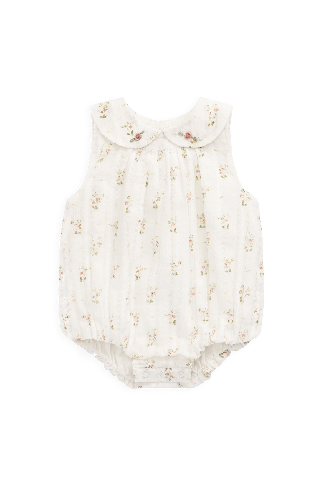 Organic Cotton Brynlee Playsuit - Josepha Egret Childrens Playsuit from Jamie Kay USA