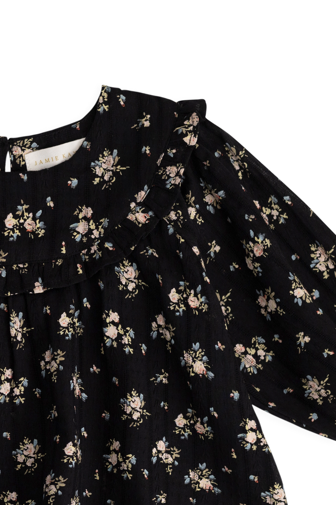 Organic Cotton Caroline Blouse - Cassie Caviar Childrens Top from Jamie Kay USA