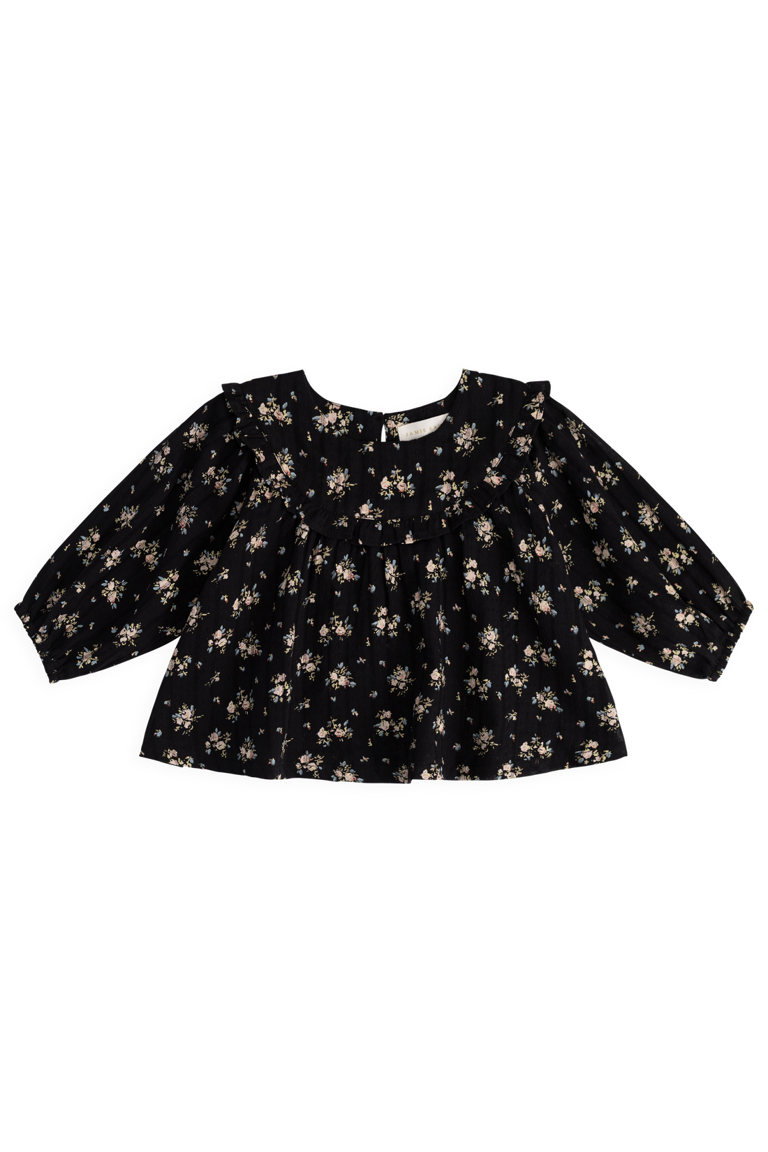 Organic Cotton Caroline Blouse - Cassie Caviar Childrens Top from Jamie Kay USA