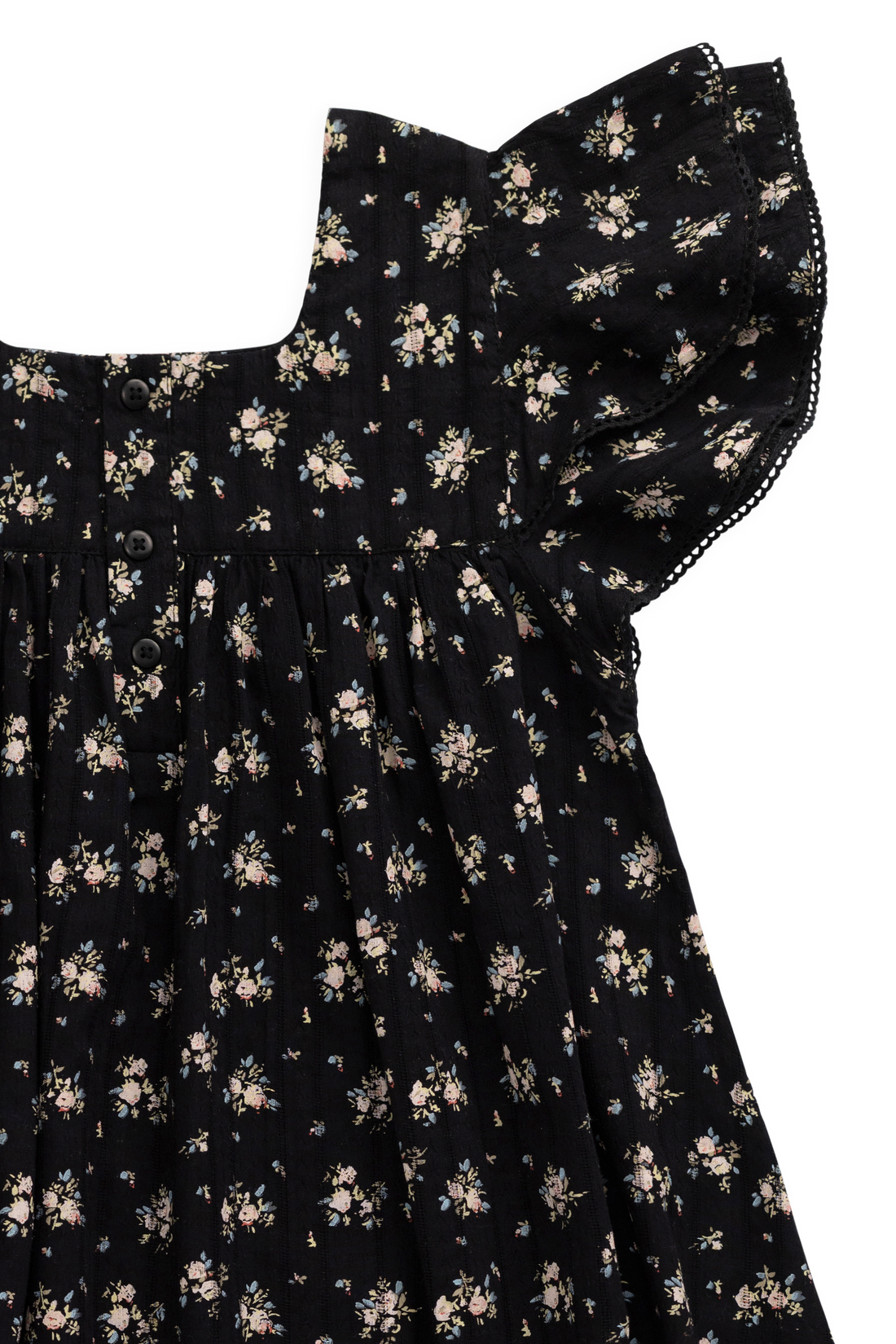 Organic Cotton Caroline Dress - Cassie Caviar Childrens Dress from Jamie Kay USA