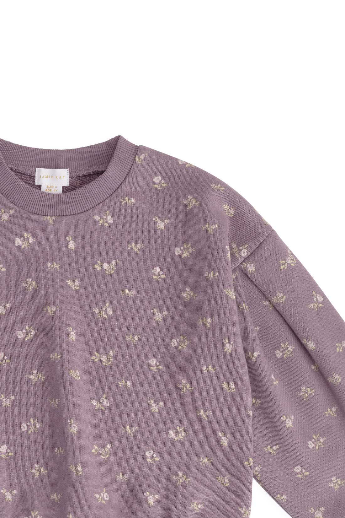 Organic Cotton Elara Sweatshirt - Isla Plum Childrens Sweatshirting from Jamie Kay USA