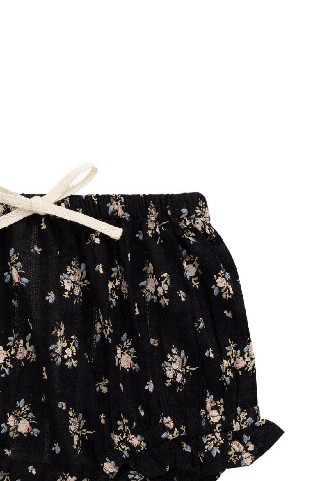 Organic Cotton Frill Bloomer - Cassie Caviar Childrens Bloomer from Jamie Kay USA