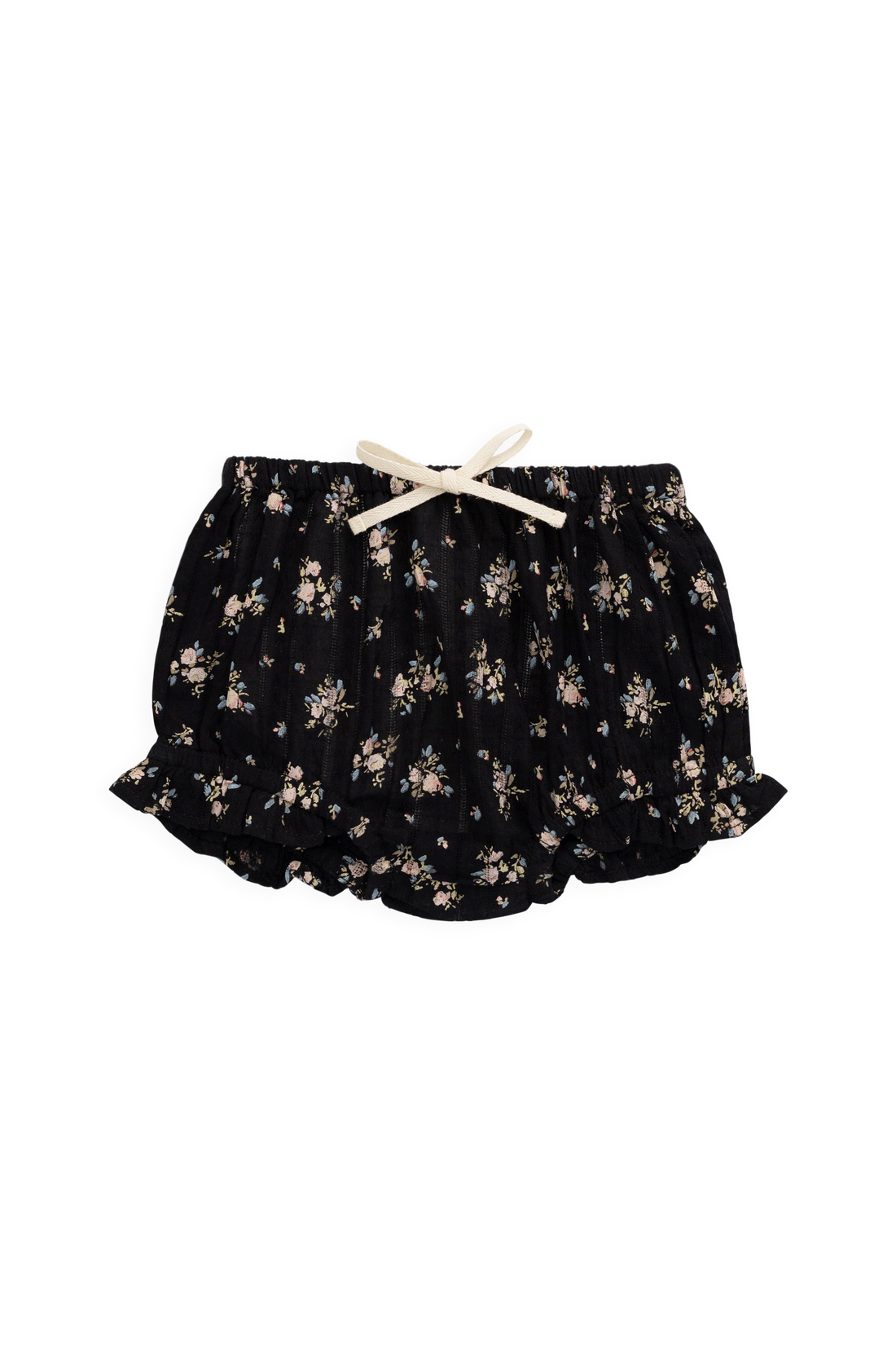Organic Cotton Frill Bloomer - Cassie Caviar Childrens Bloomer from Jamie Kay USA