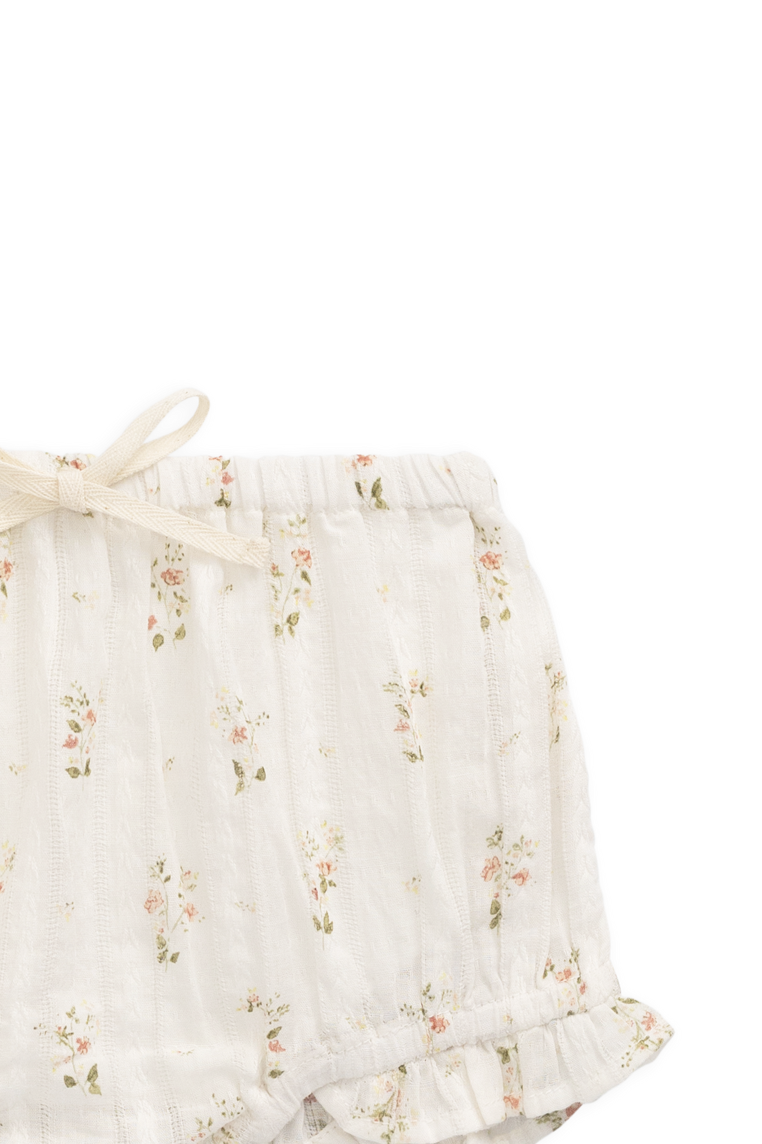 Organic Cotton Frill Bloomer - Josepha Egret Childrens Bloomer from Jamie Kay USA